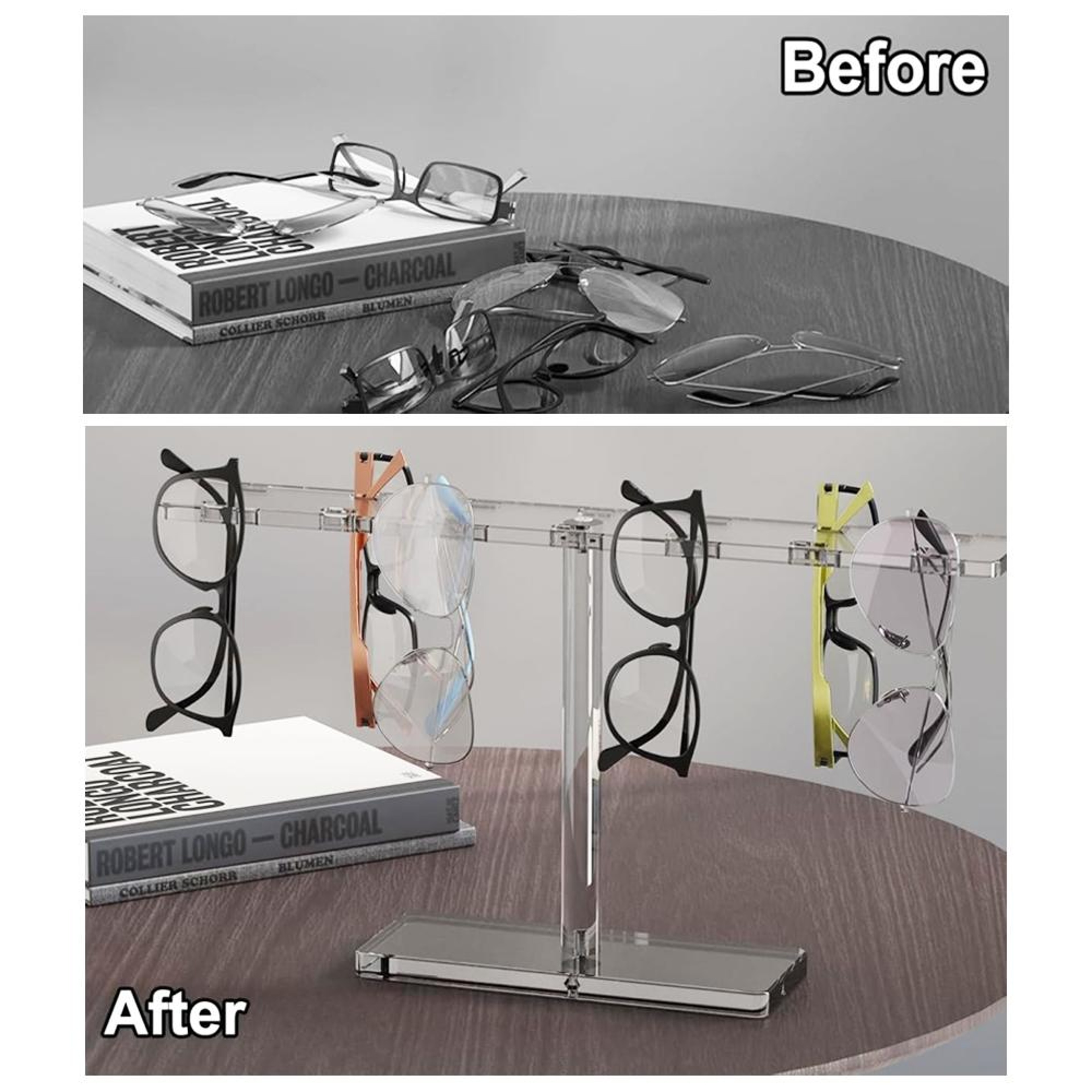 Acrylic Eyeglass Display Stand For Desk Vanity  Optical Store 4