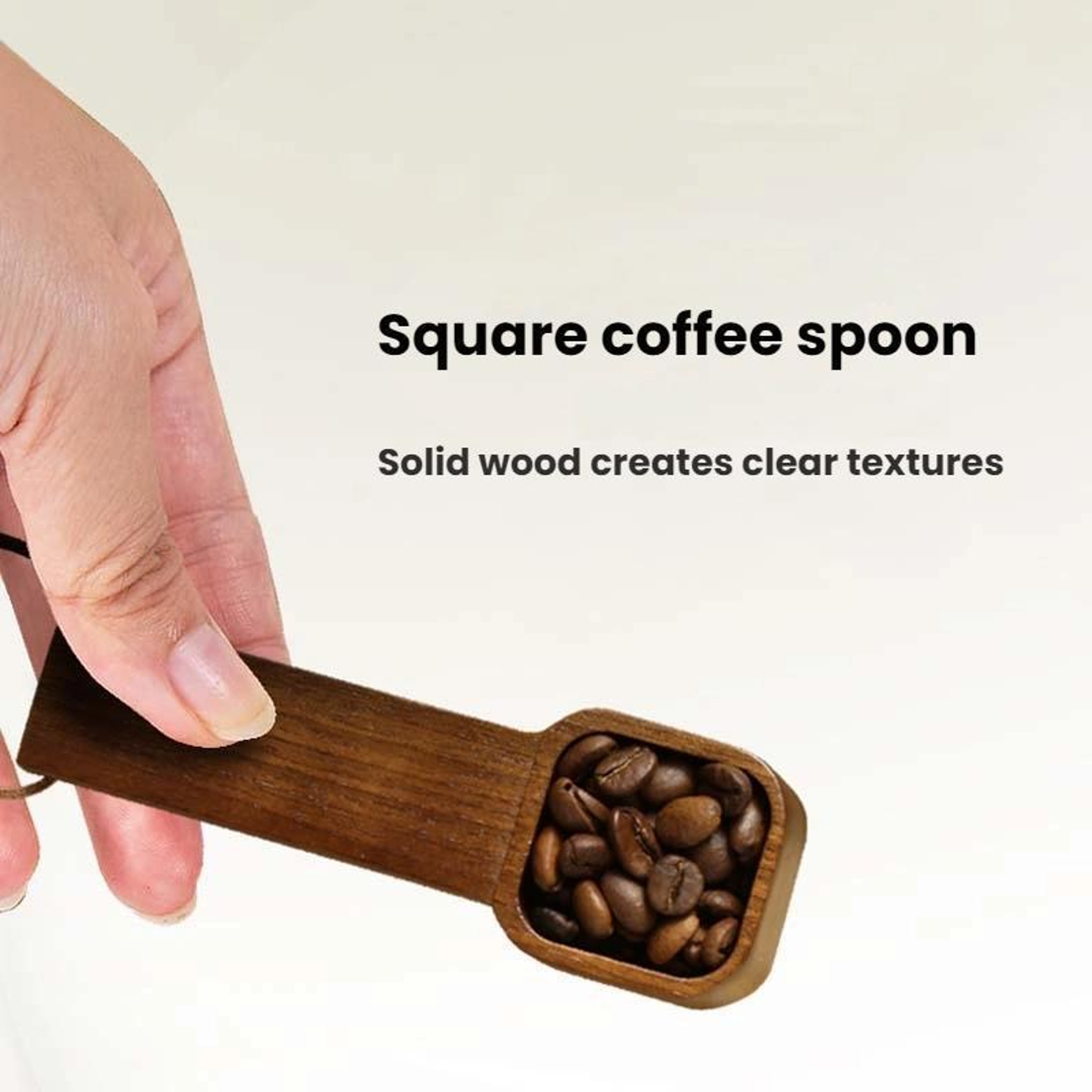 Solid Wood Coffee Measuring Spoon  Seasoning Scoop 2