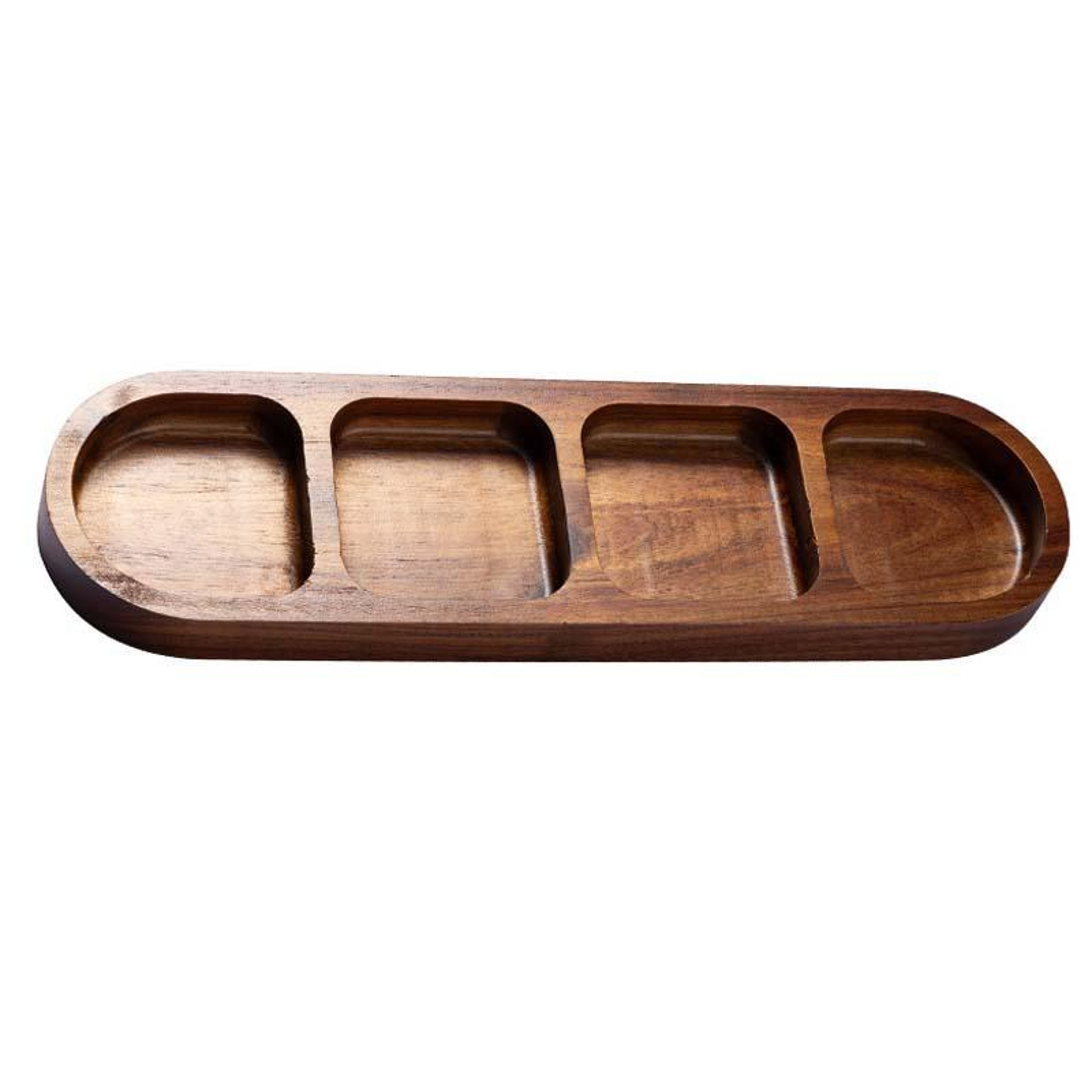 Premium Solid Wood Dipping Dish  Wooden Sauce Plate For BBQ  Hot Pot 8