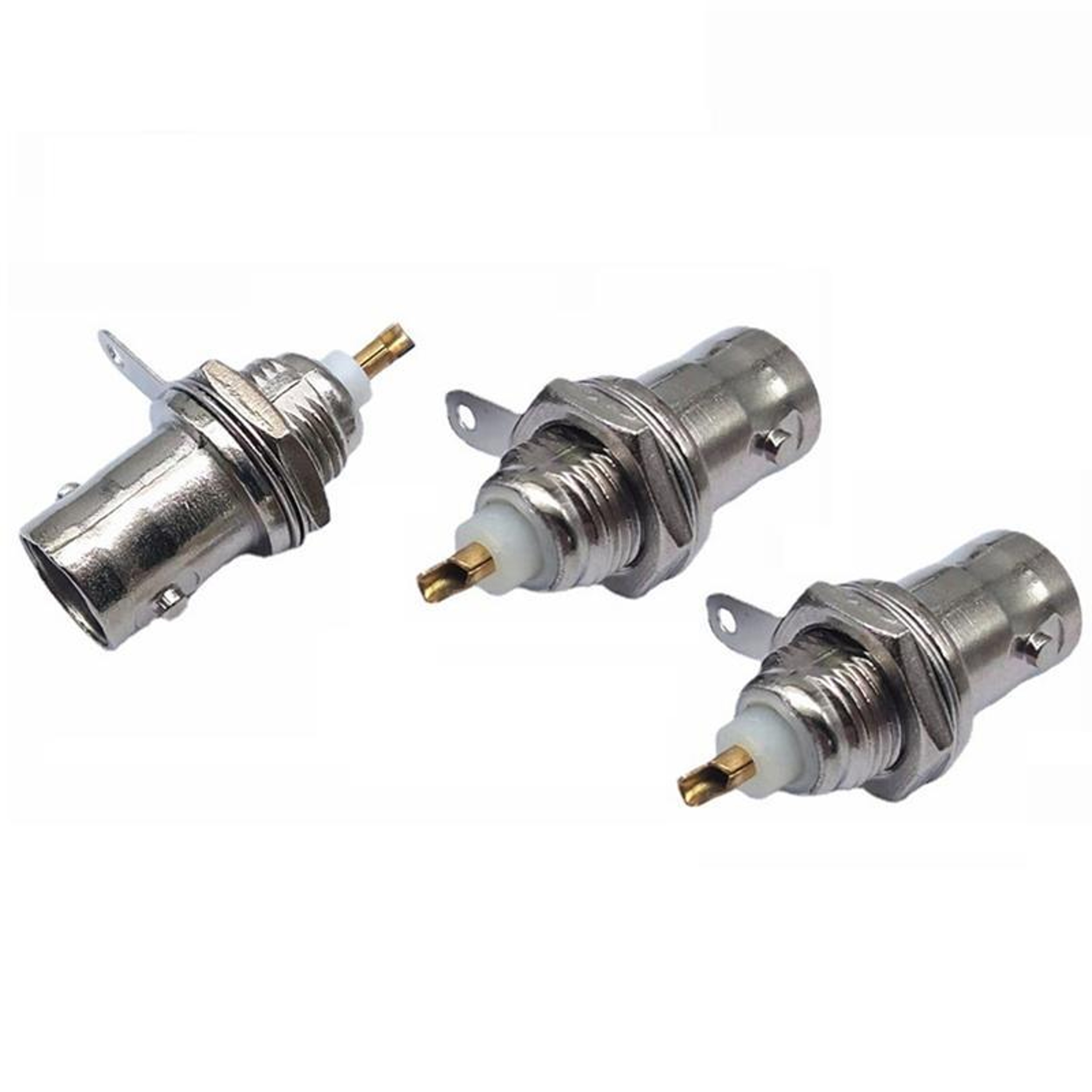3PCS Gold-Plated BNC Female Panel Mount Socket Set for Oscilloscopes & Test Equipment – view 1
