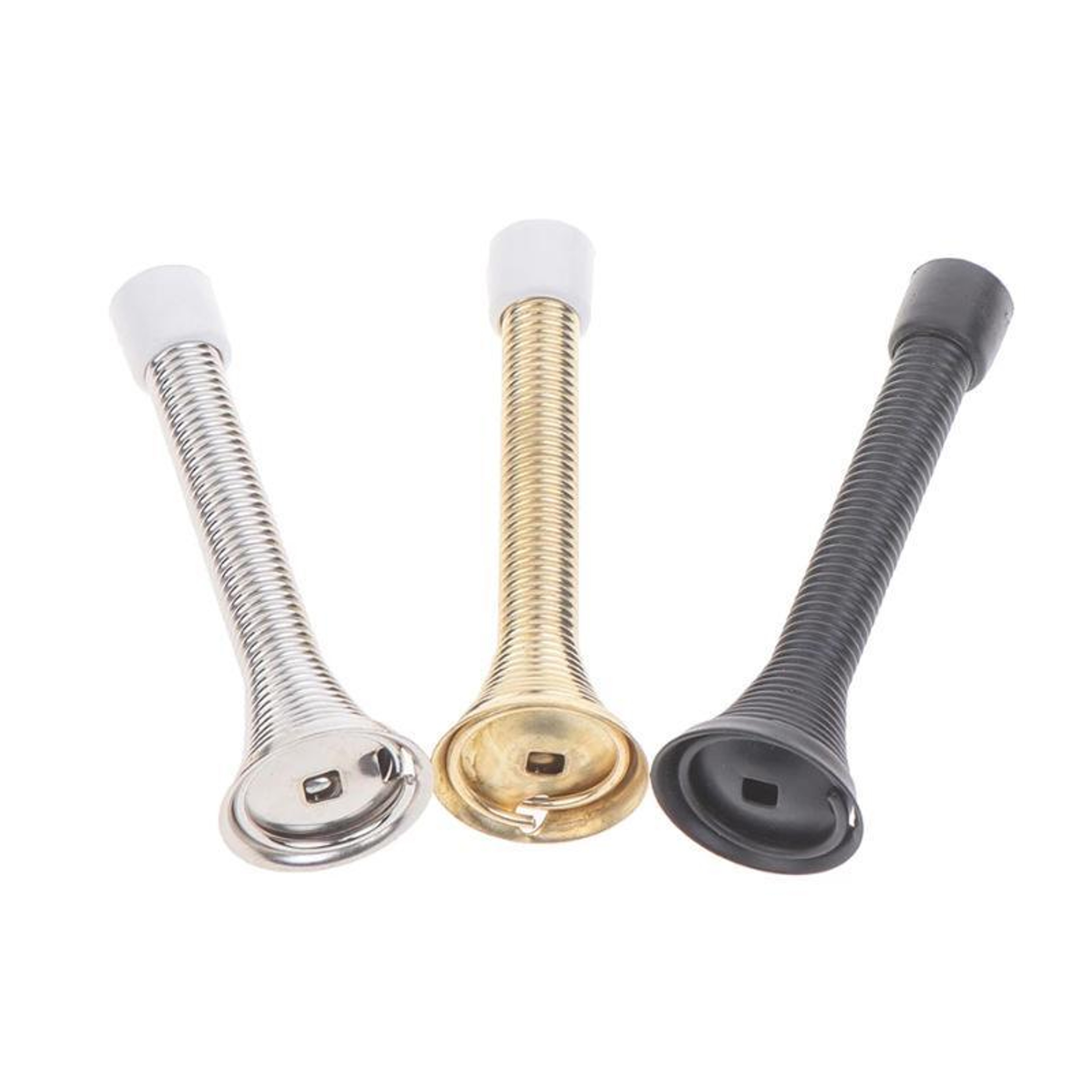 Stainless Steel Spring Door Stopper 3PCS Wall Protection Buffer Random Color 2