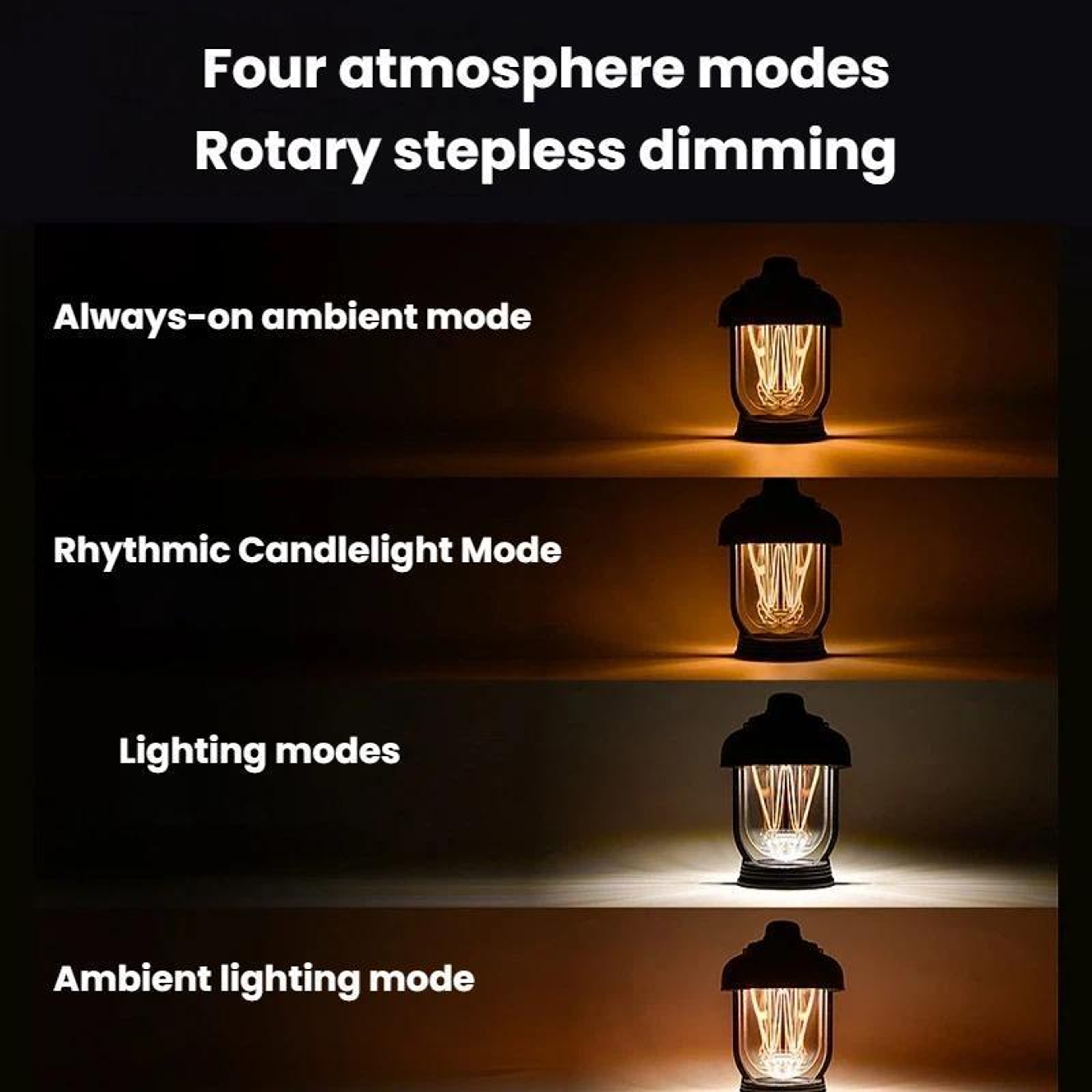 Rechargeable Camping Lantern With Dimmable Ambient LED Light 2