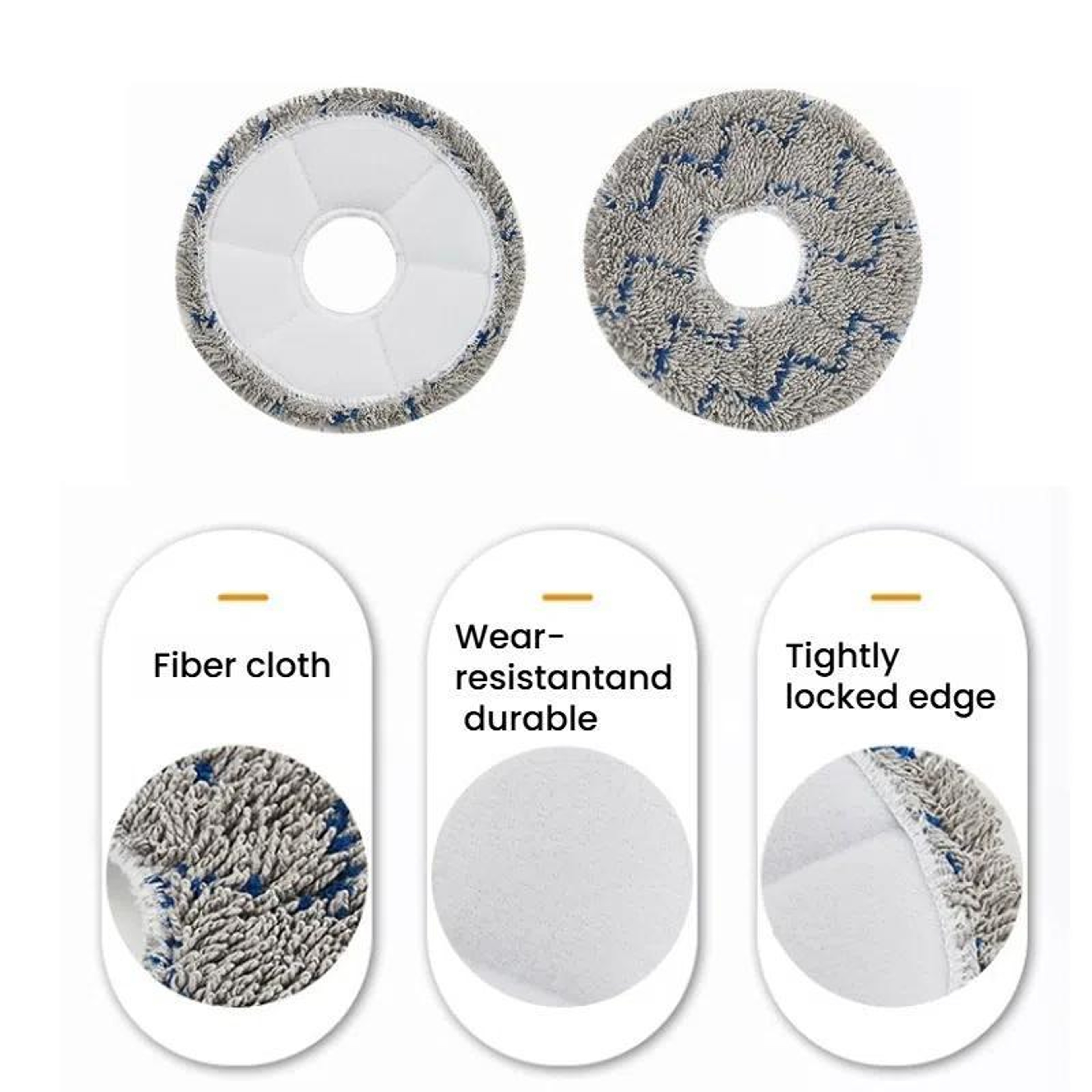 Premium Washable X1 Mop Pads Replacement Set 2PCS For DEEBOT X1  T10 Turbo 1