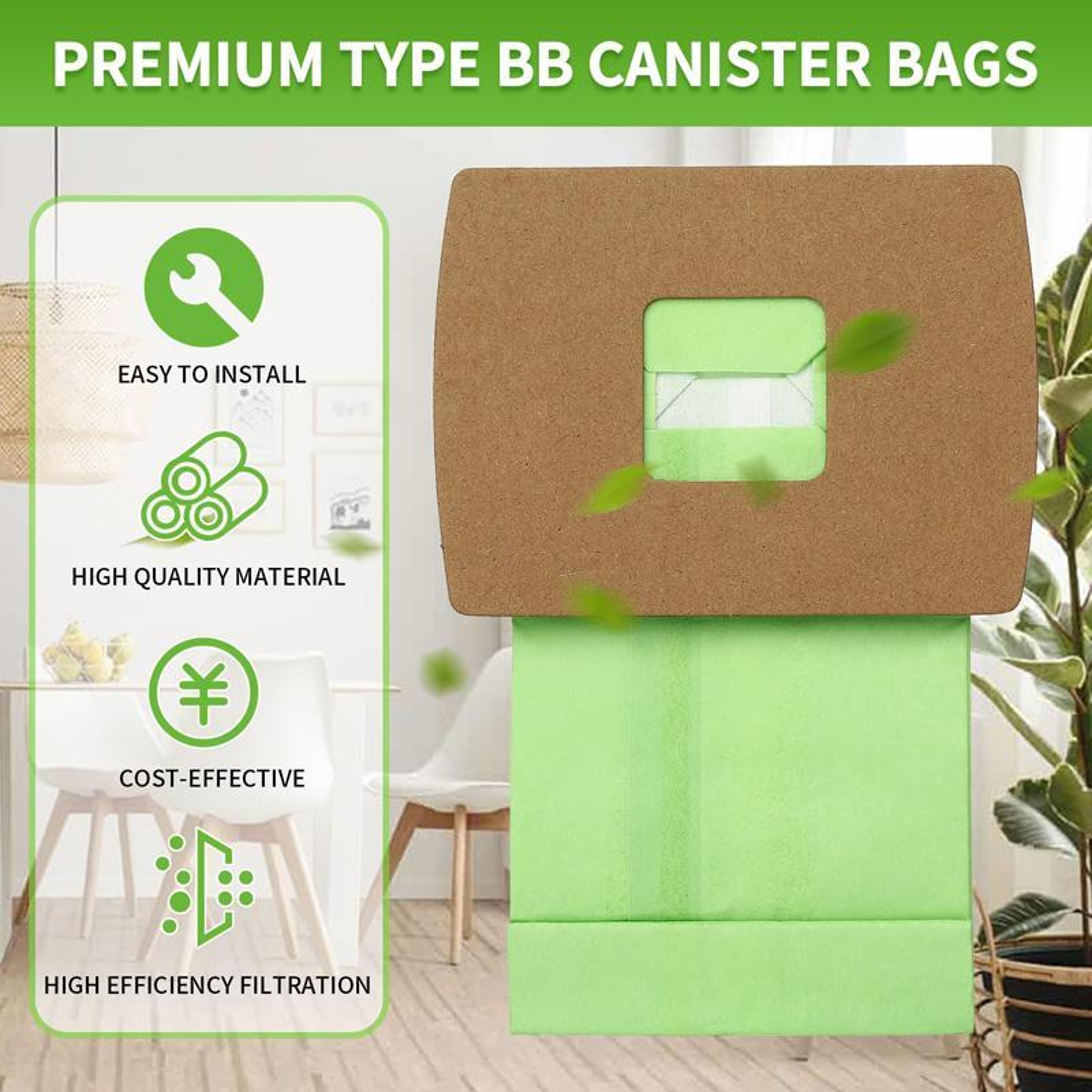 Oreck BB Vacuum Bags 10PCS, 3 Layer Replacement Dust Collection Filter Bags – view 7