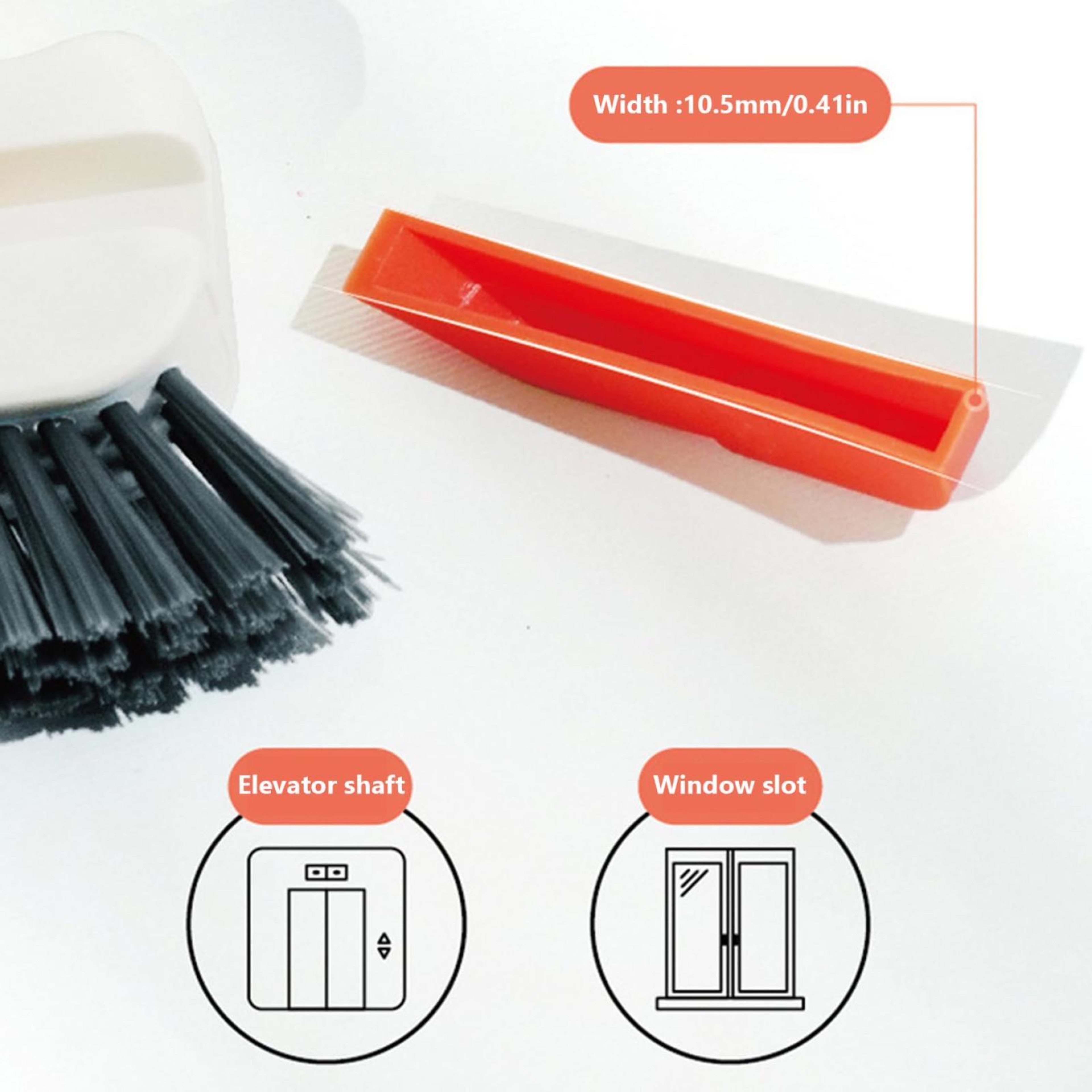 2in1 Window Track Cleaning Brush With Hidden Scraper For Grooves Sills  Narrow Gaps 4