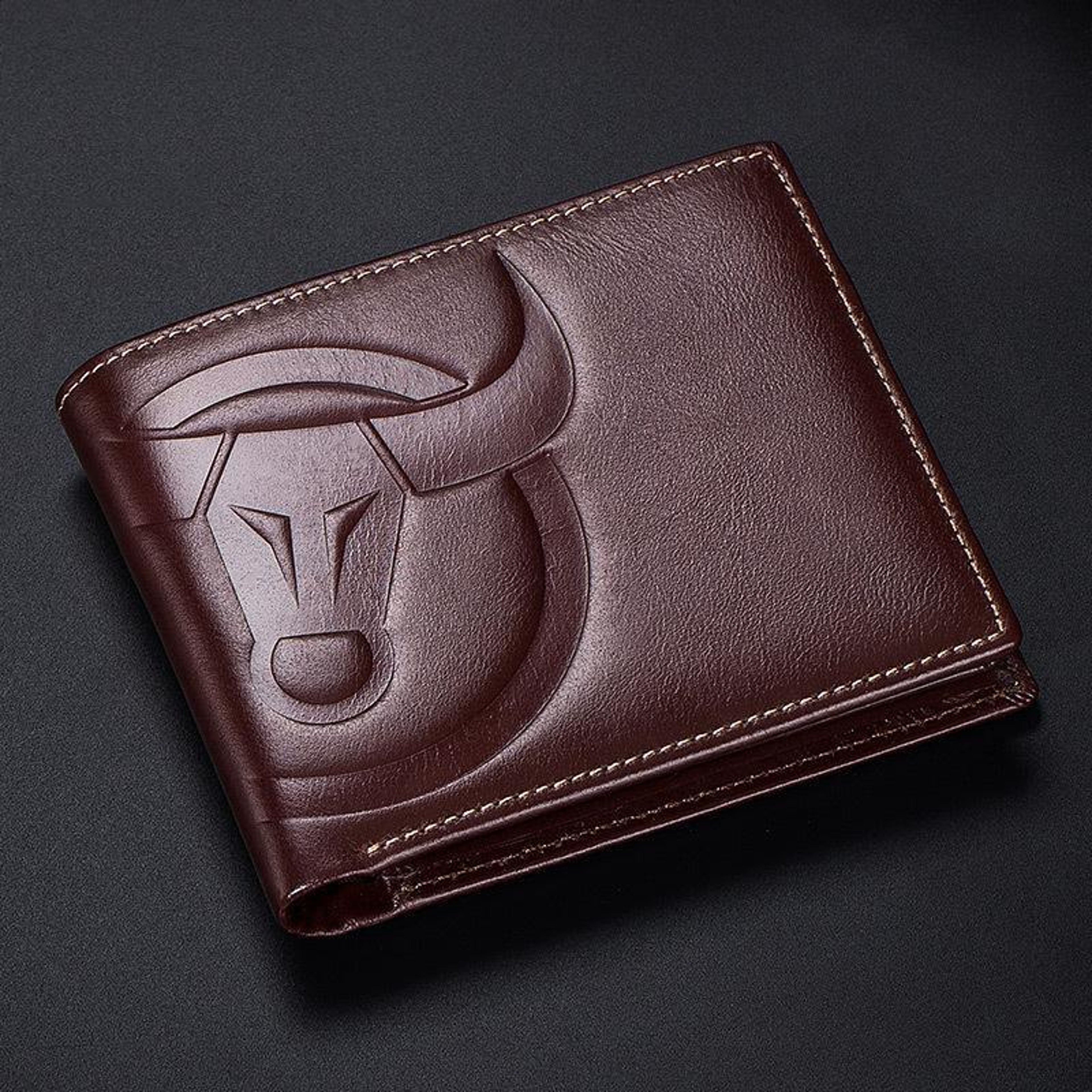 RFID Leather Wallet Top Grain Cowhide MultiCard Organizer Wallet 9