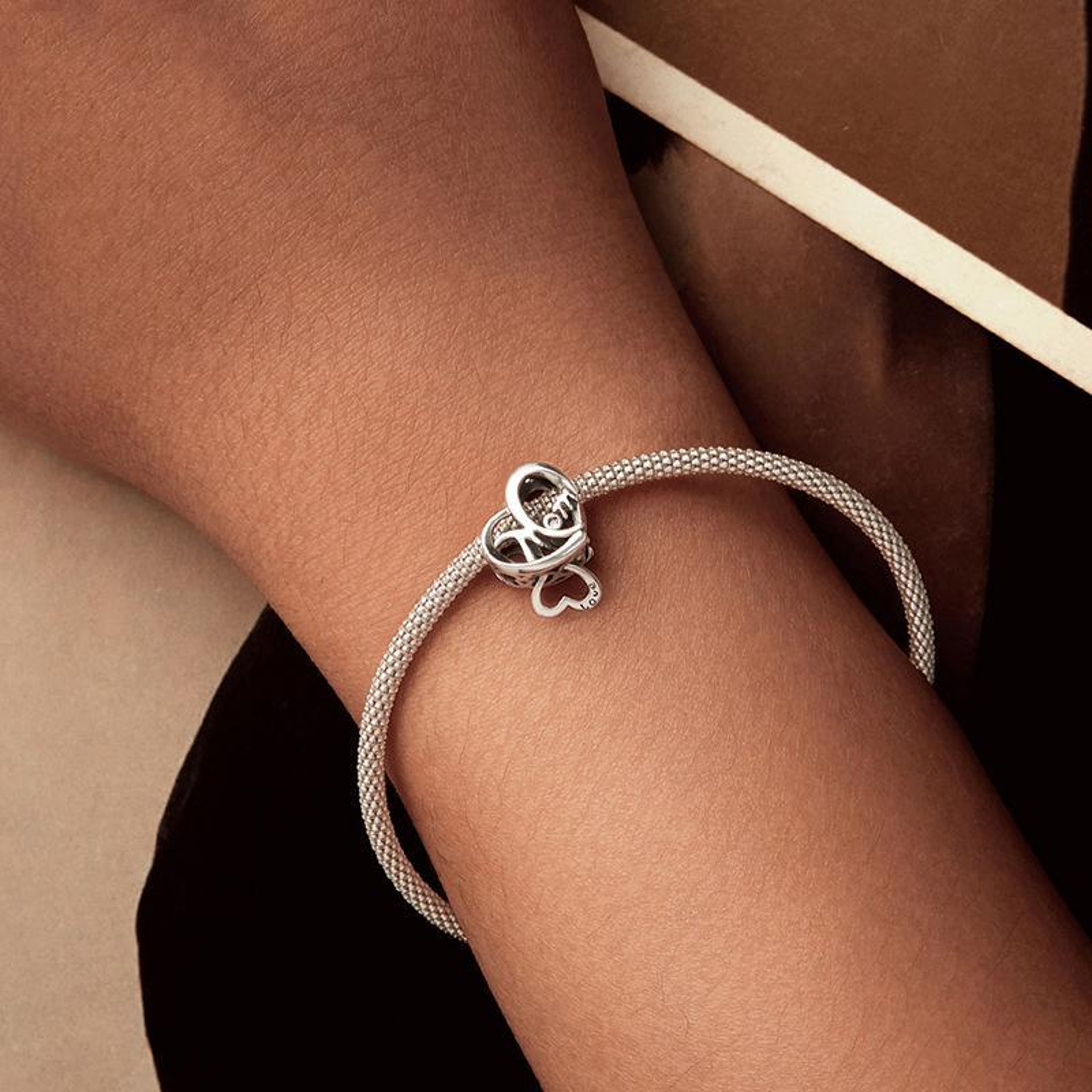 Sterling Silver Heart Charm Bead For Bracelets Sparkling Mothers Day Gift 4