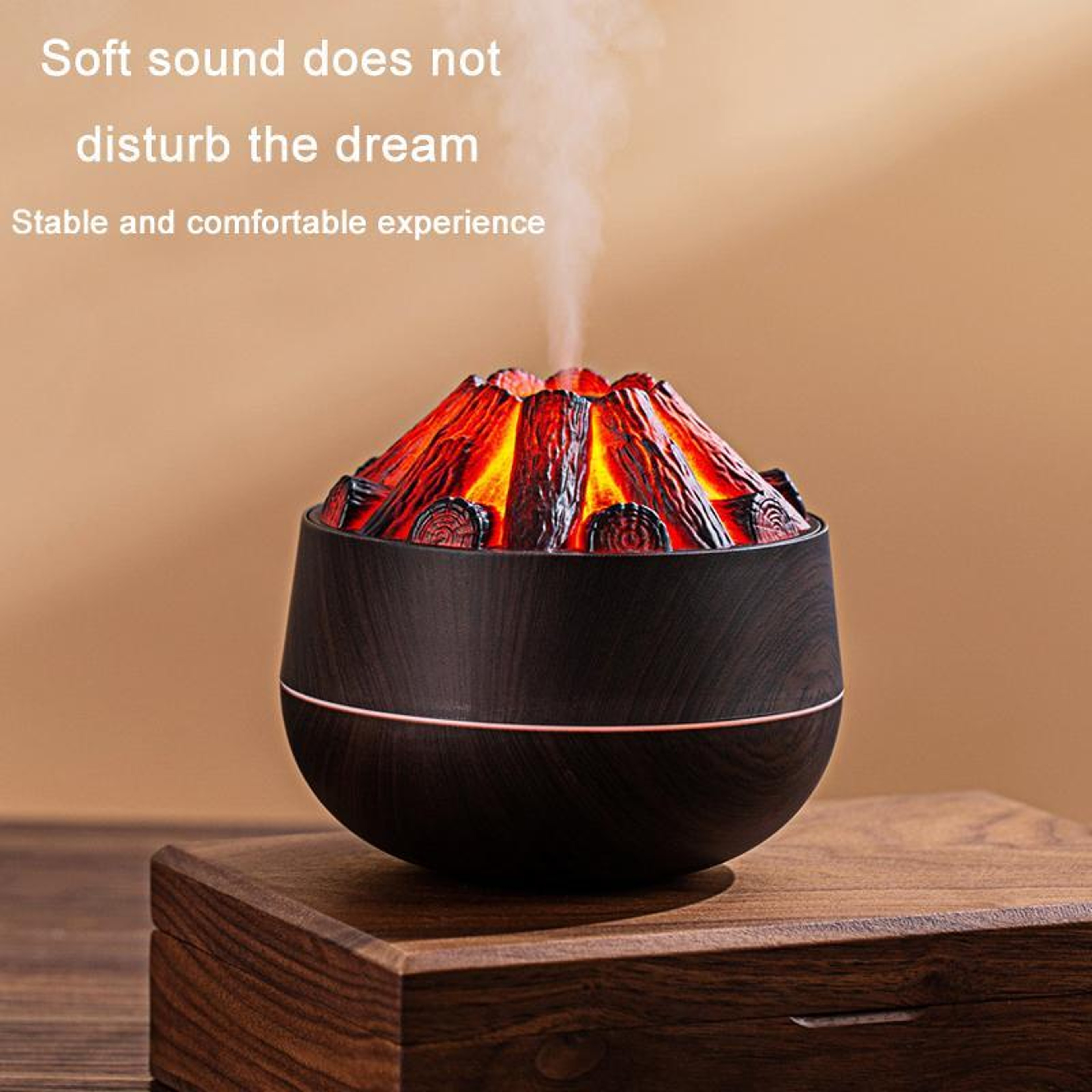 USB Flame Humidifier With Ambient Night Light  Cool Mist 2