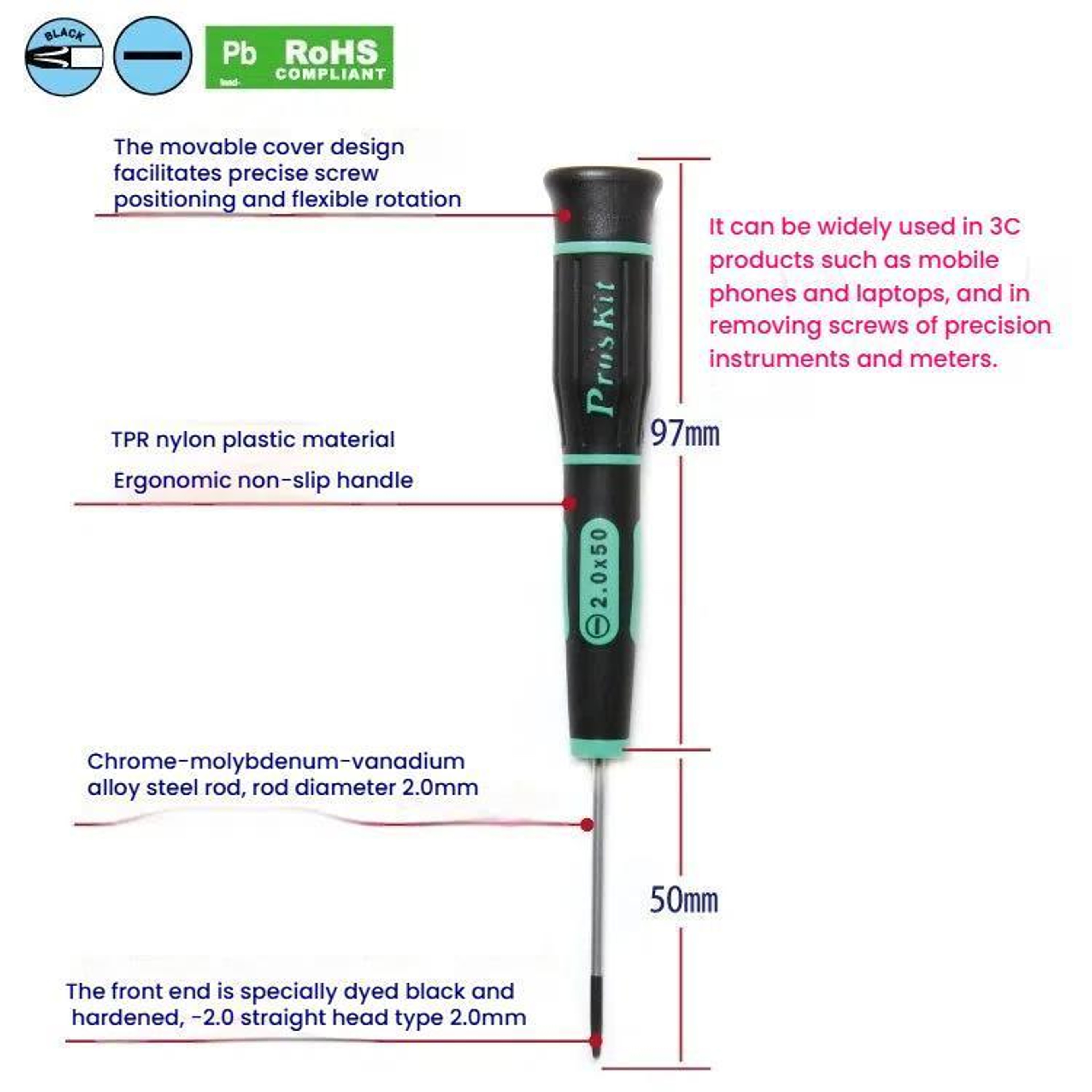 Precision Slotted Screwdriver Electronics Repair Tool 2