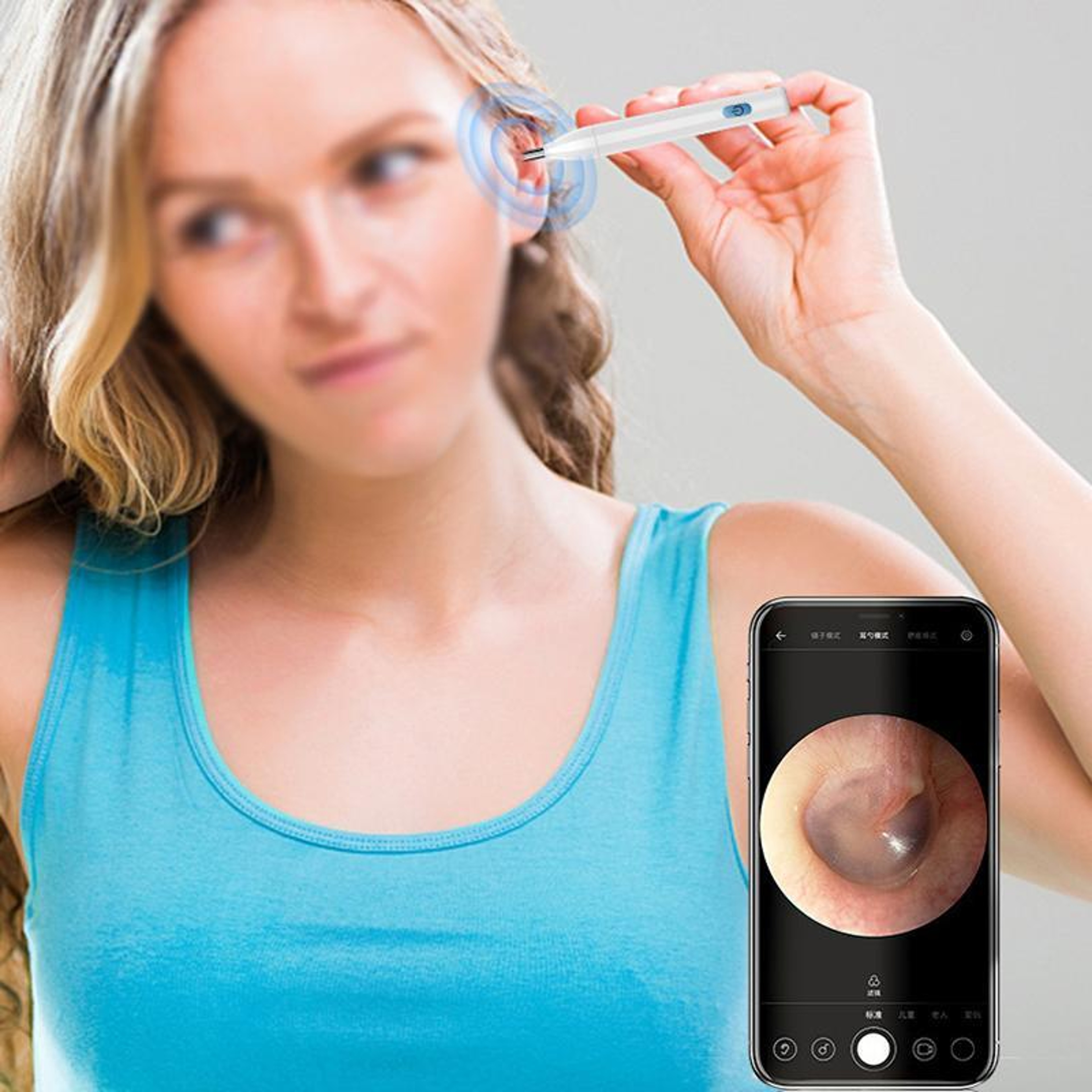 P3 Smart Visual Ear Cleaner Camera WiFi Otoscope With LED Light  App Control 7