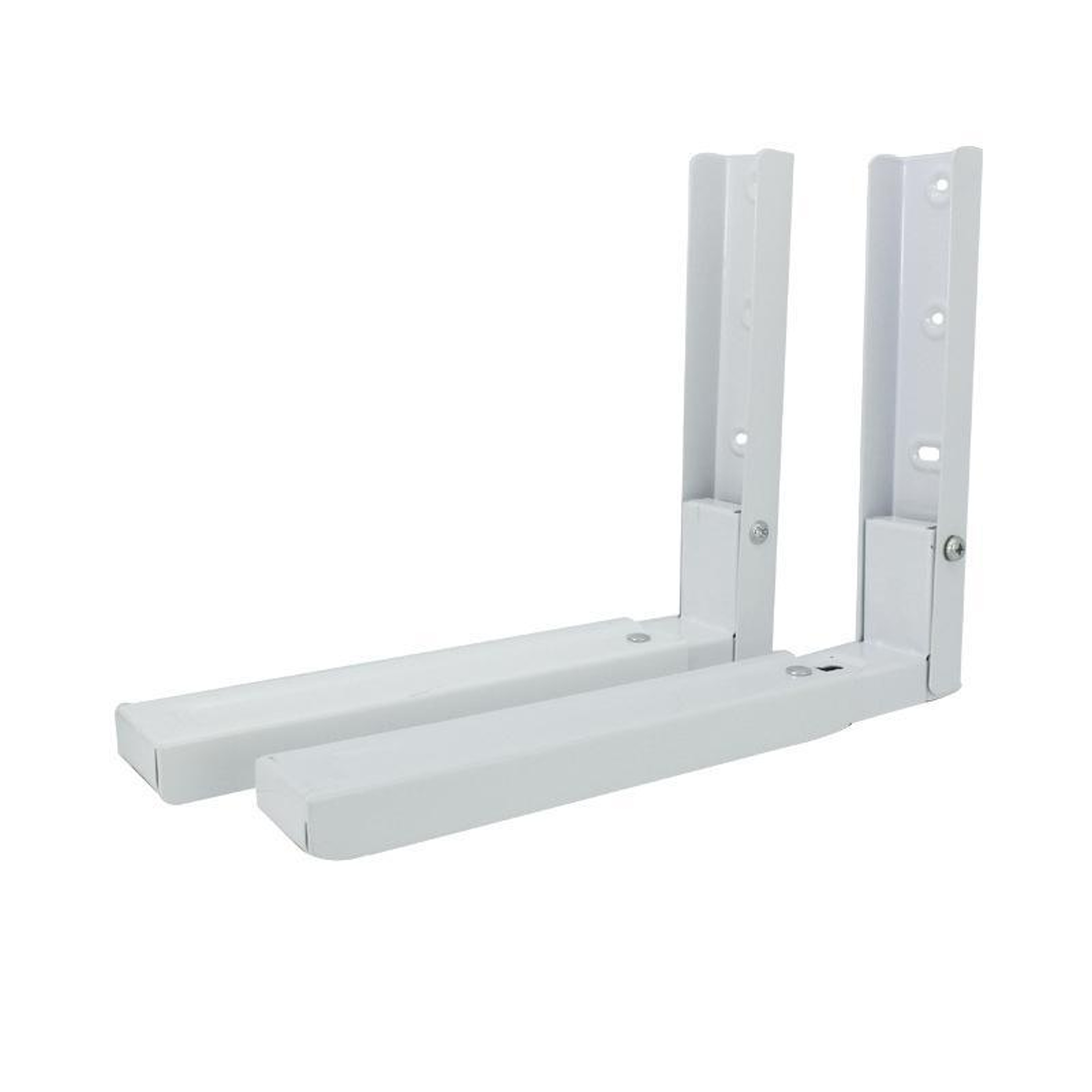 Adjustable Foldable Microwave Wall Mount Brackets Heavy Duty Carbon Steel Shelf Set 9