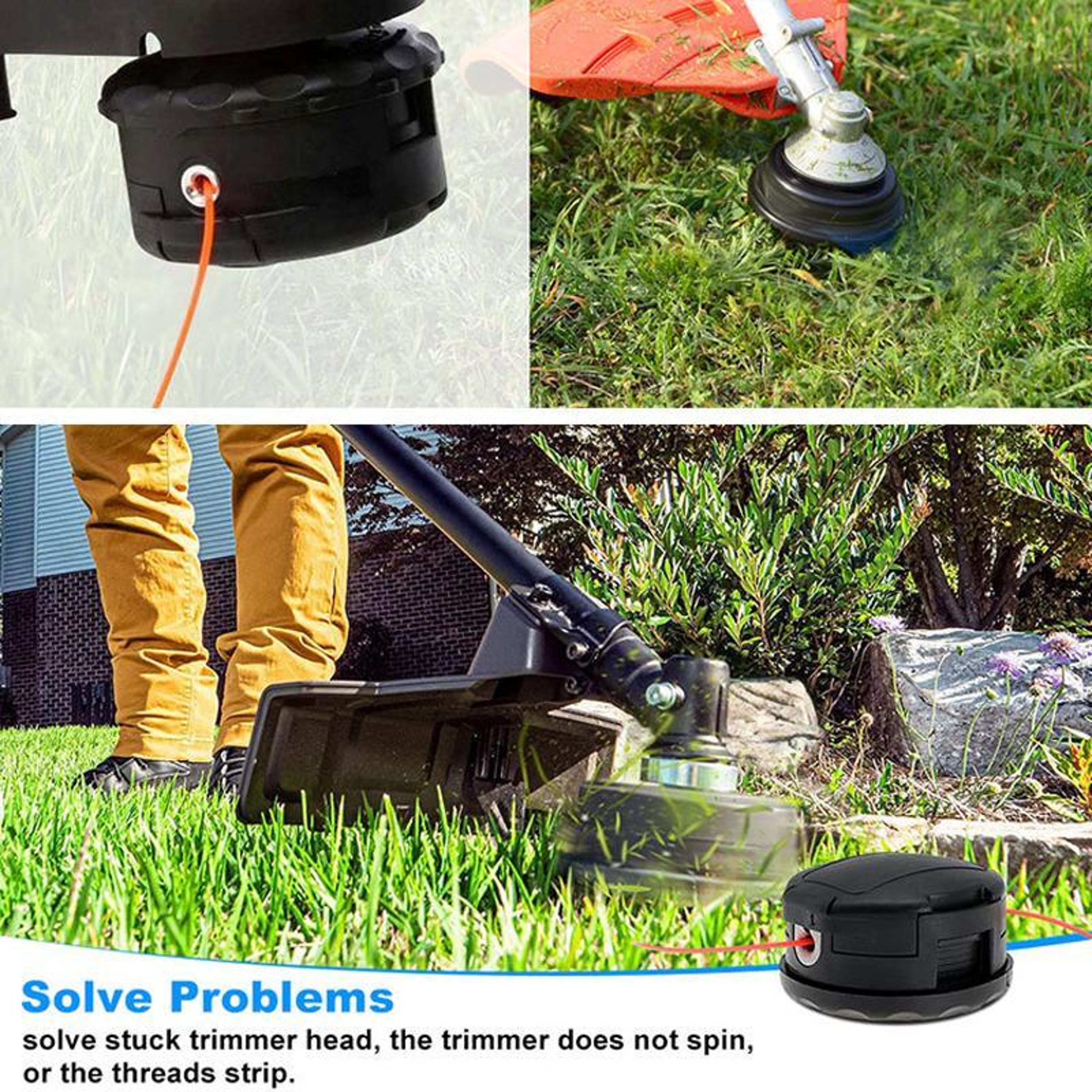 Auto Feed String Trimmer Head Replacement For Lawn Mowers  Brush Cutters 3
