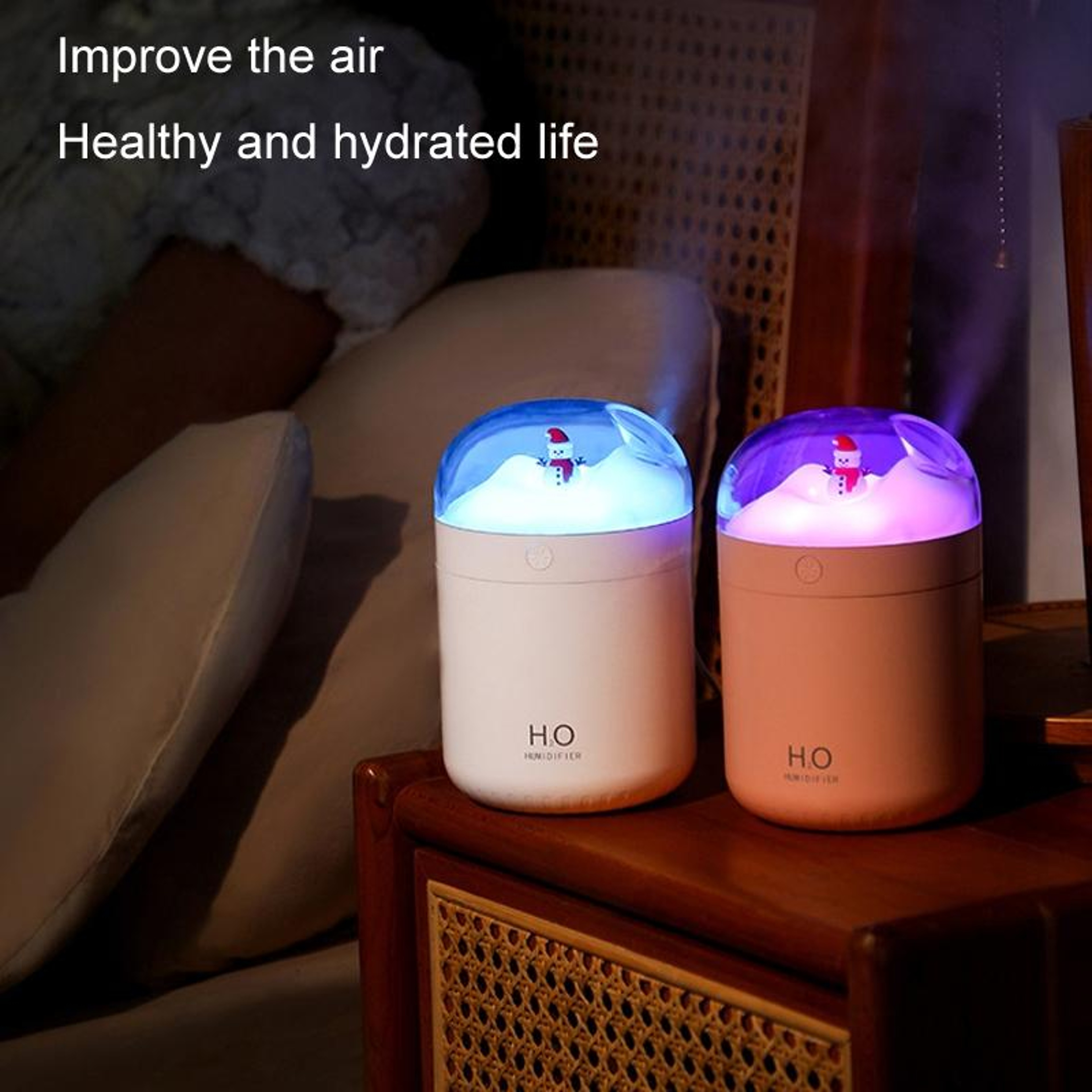 Snowman Glow 500ml USB Desktop Humidifier With Colorful Night Light 9