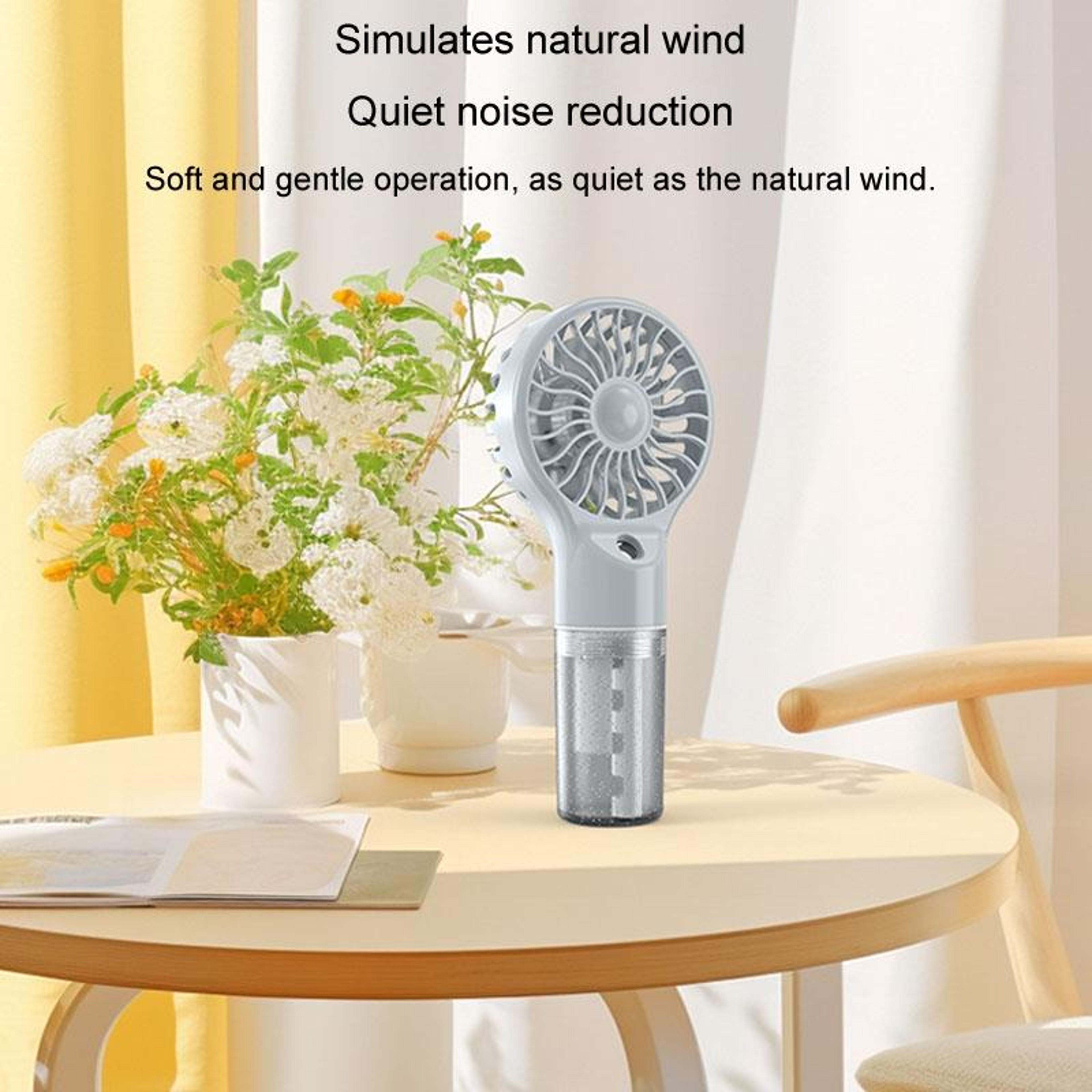 Portable Handheld Misting Fan USB Rechargeable Personal Cooling Fan 9