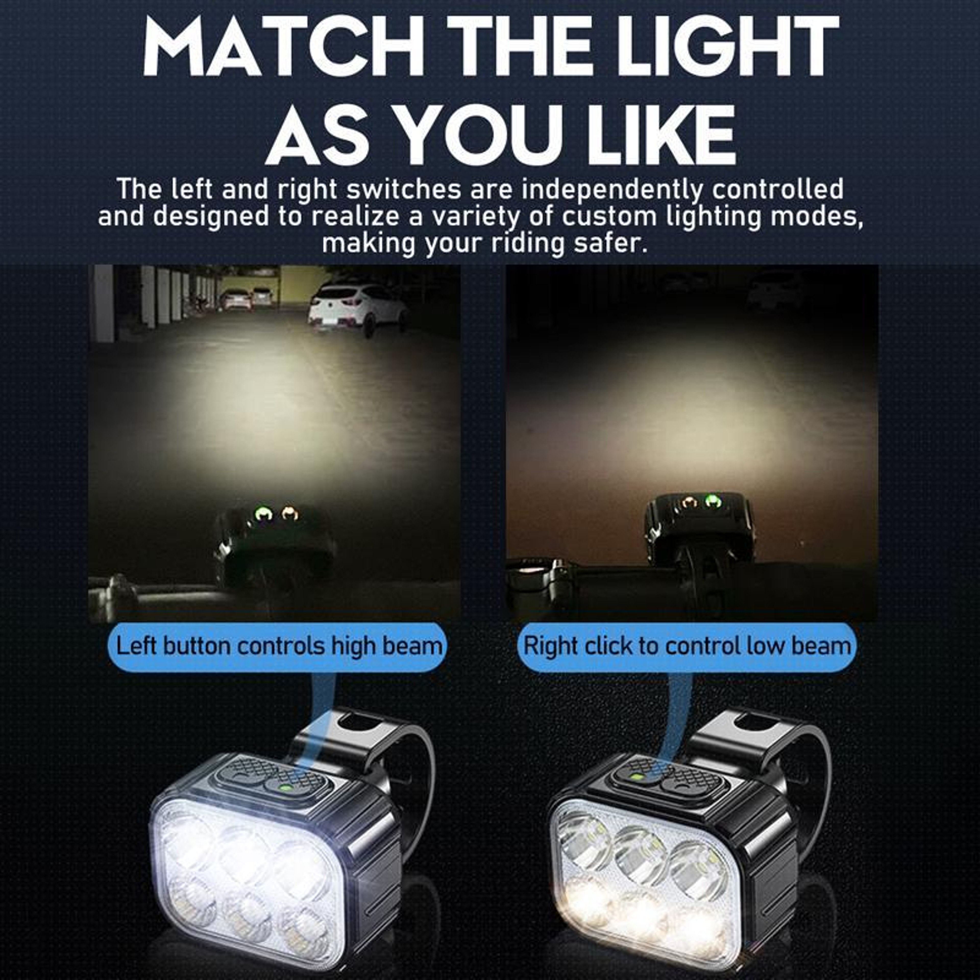 USB Rechargeable Bike Lights Front and Rear Set for Safe Night Riding – view 6