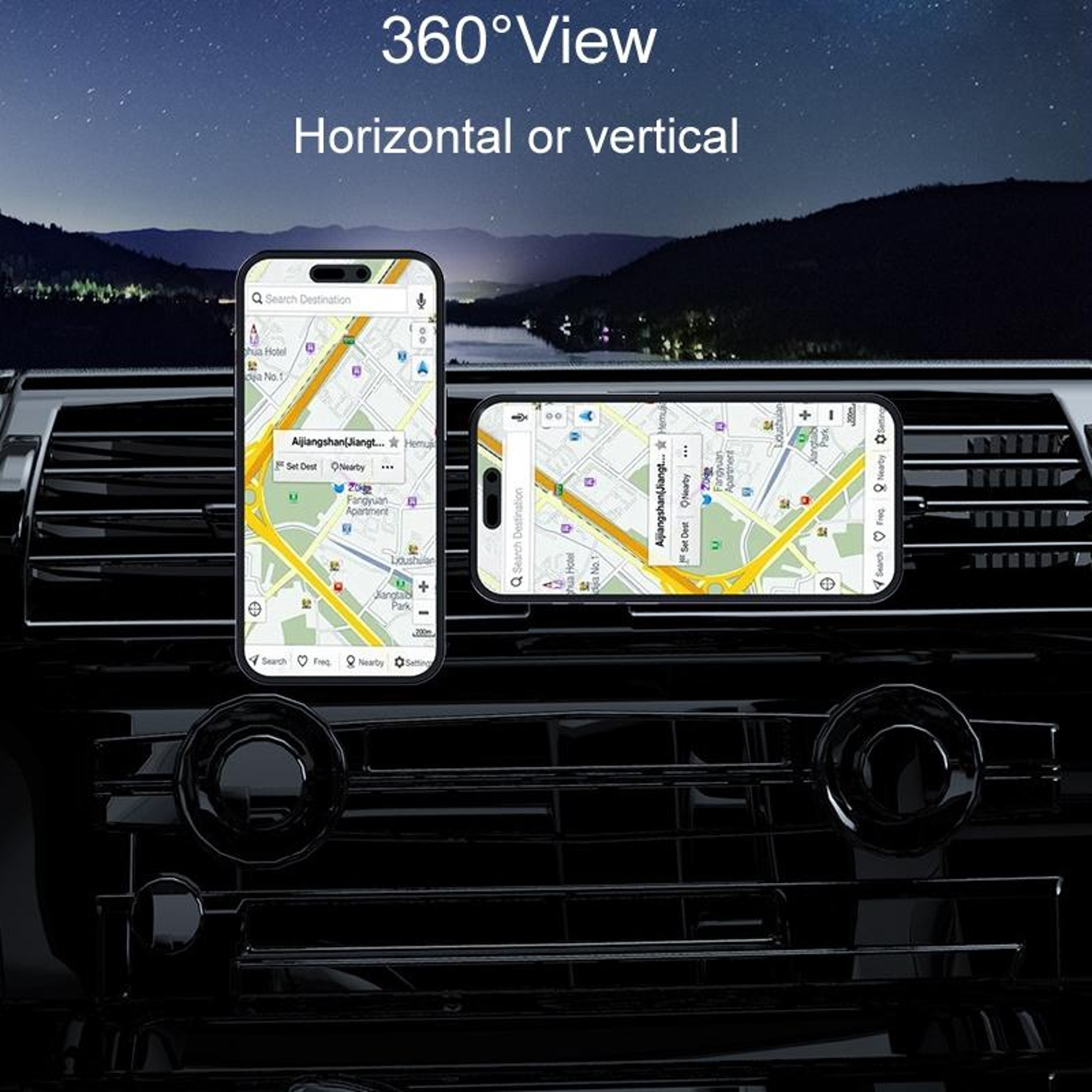Magnetic Wireless Car Charger Mount With Ambient LED Light 4