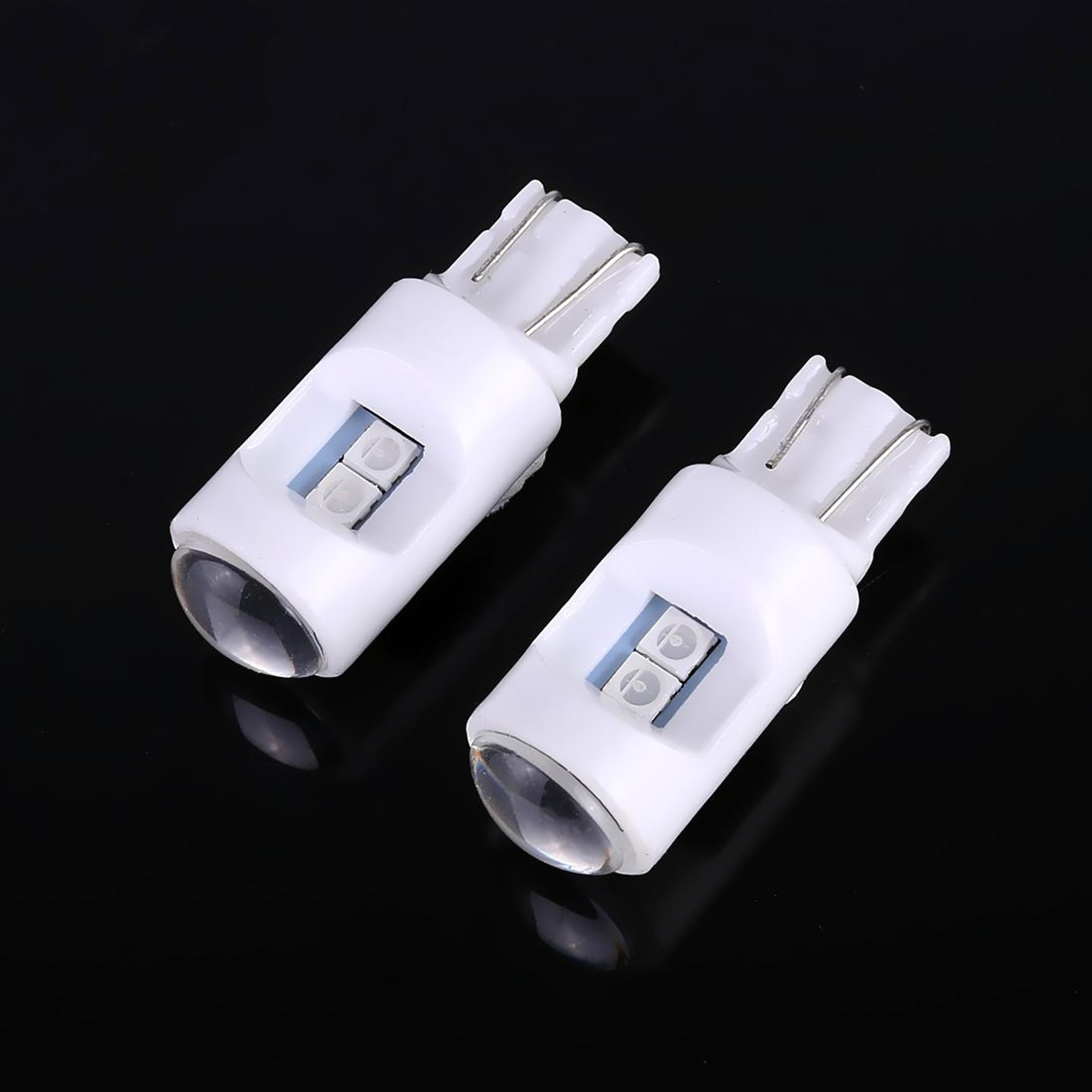 LED Interior Car Light Bulbs With Projector Lens 2PCS Bright White Reading Lamp 3