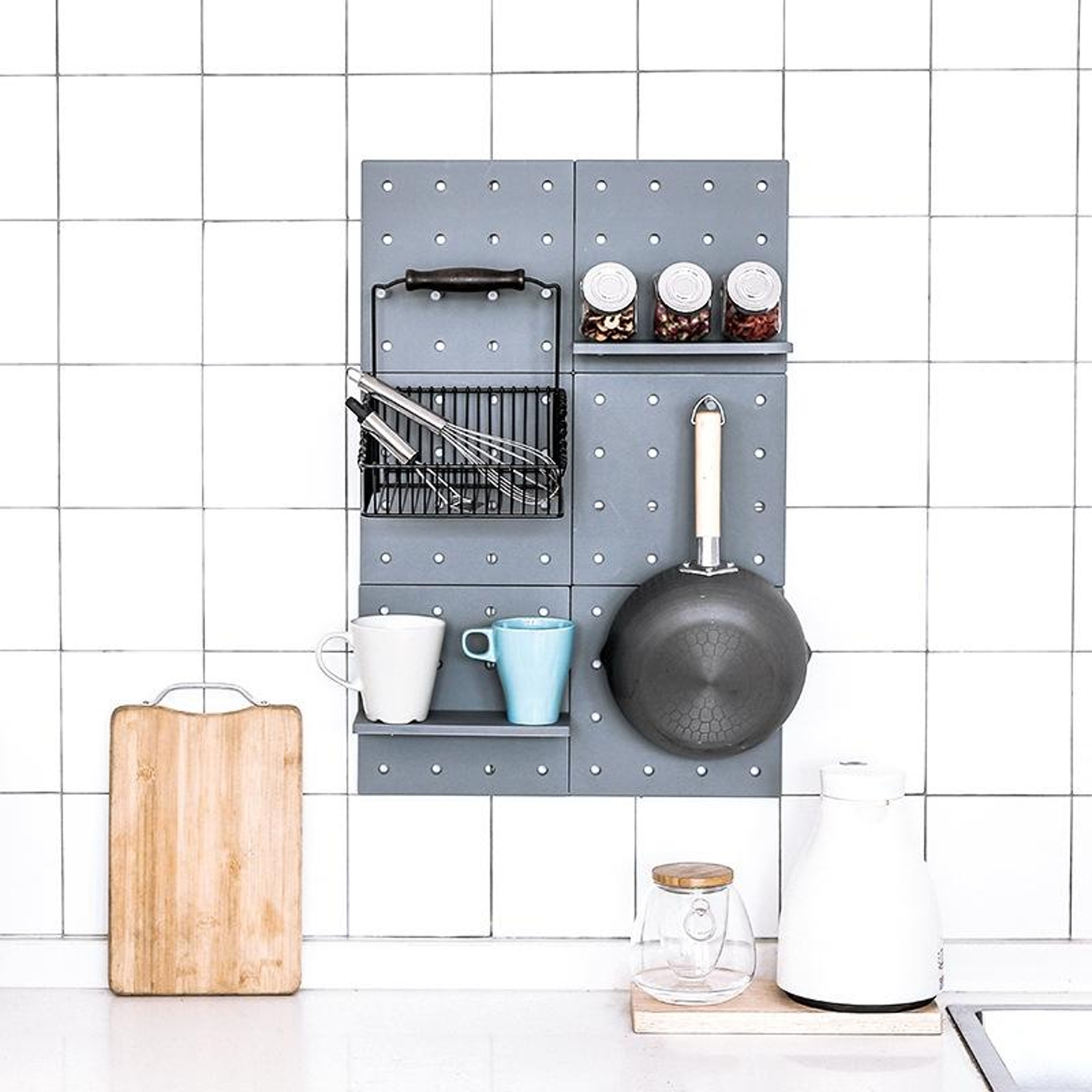 PunchFree Adhesive Wall Storage Shelf For Bathroom Kitchen  Living Room 6