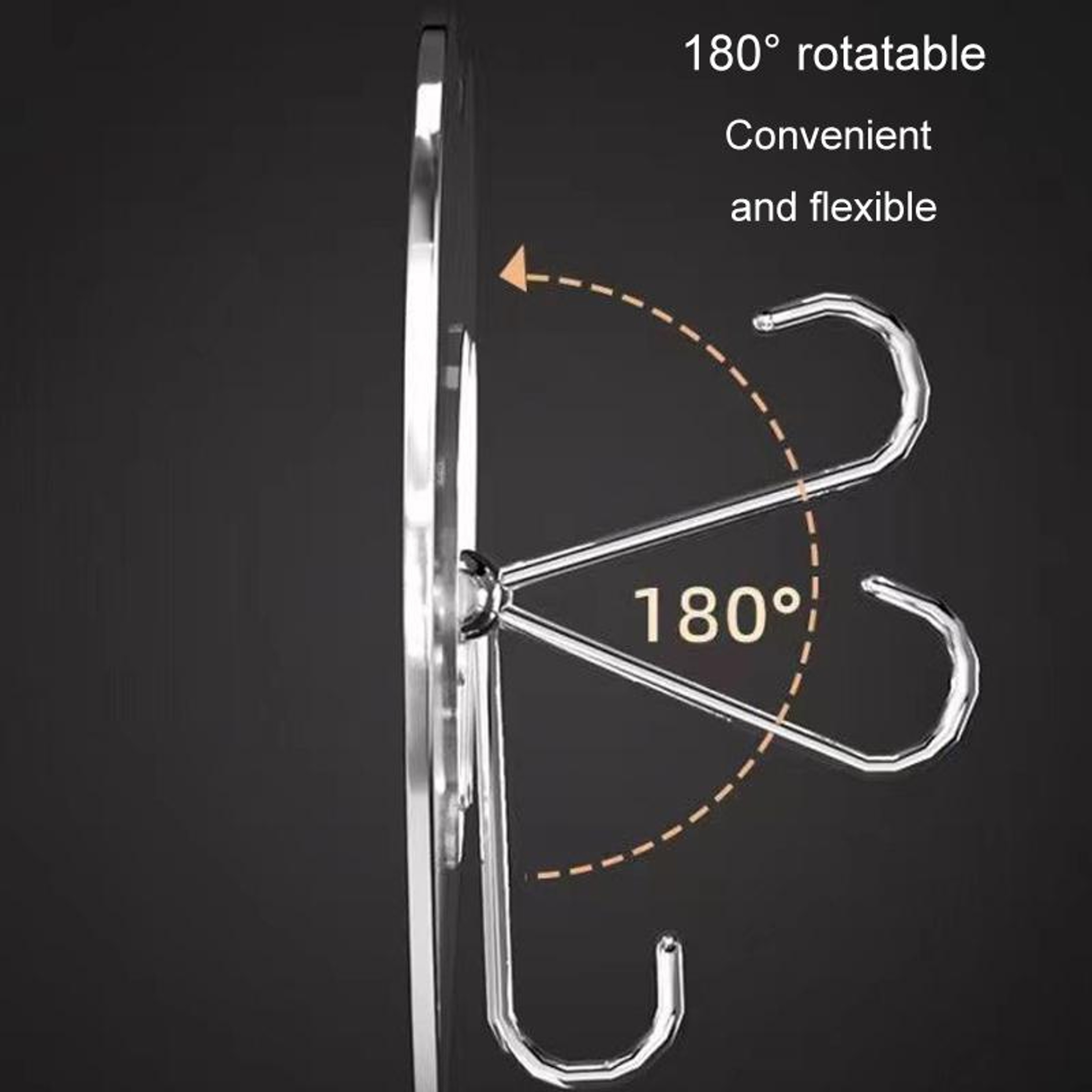 10PCS Transparent Adhesive Hooks Rotating Heart Wall Hangers for Keys, Towels & Home Organization – view 7