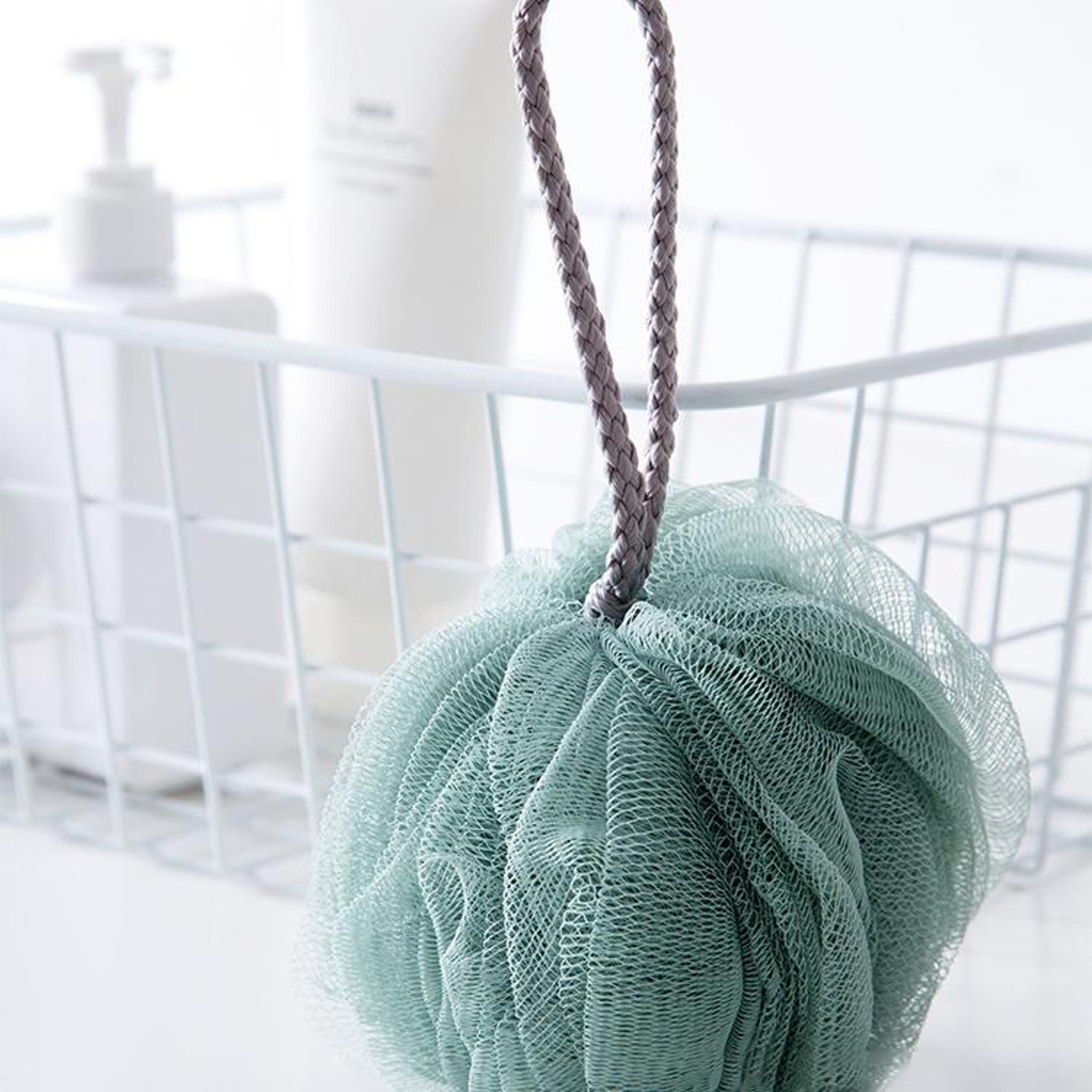 Exfoliating Bath Flower Shower Sponge Ball For Smooth  Radiant Skin 0