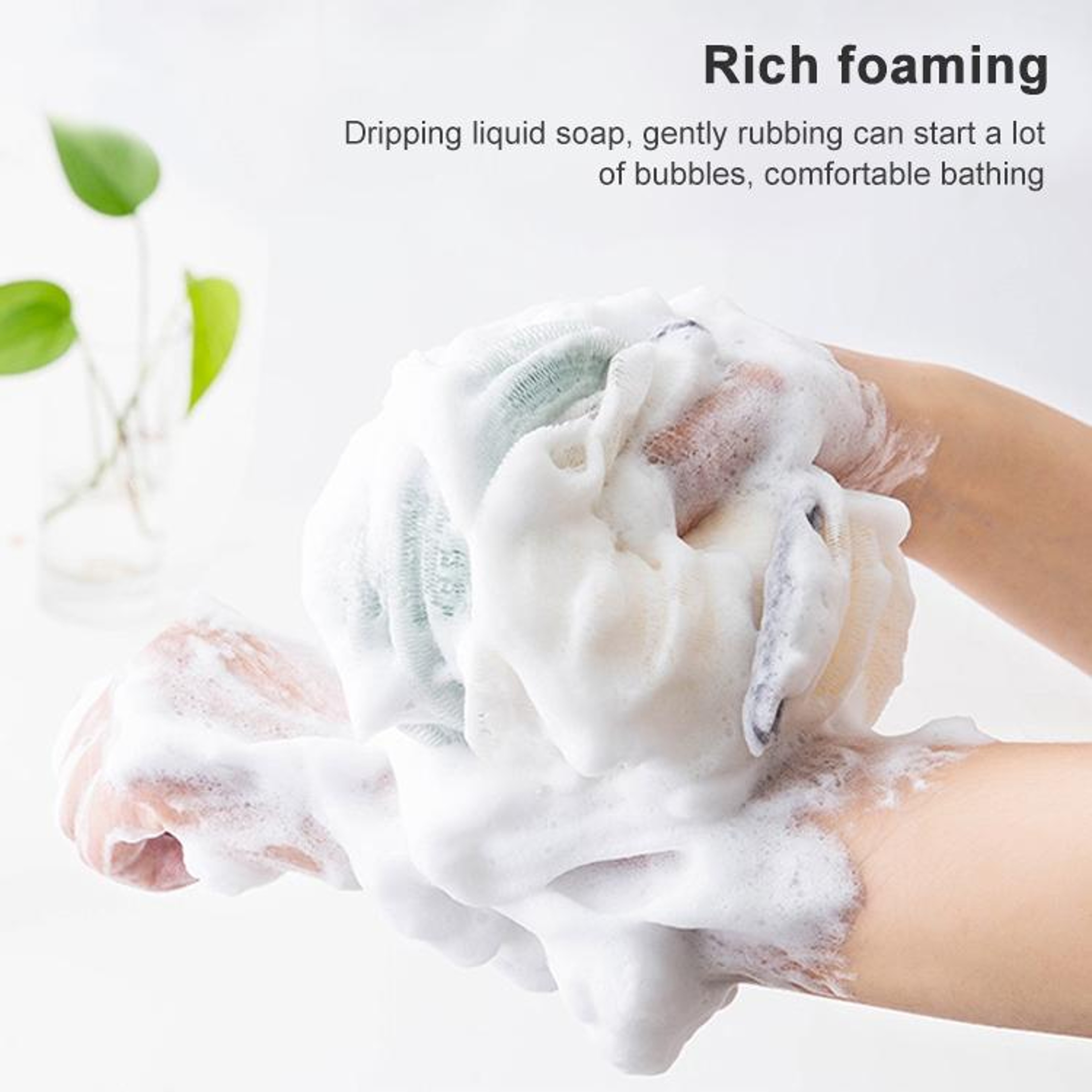 Exfoliating Bath Flower Shower Sponge Ball For Smooth  Radiant Skin 1