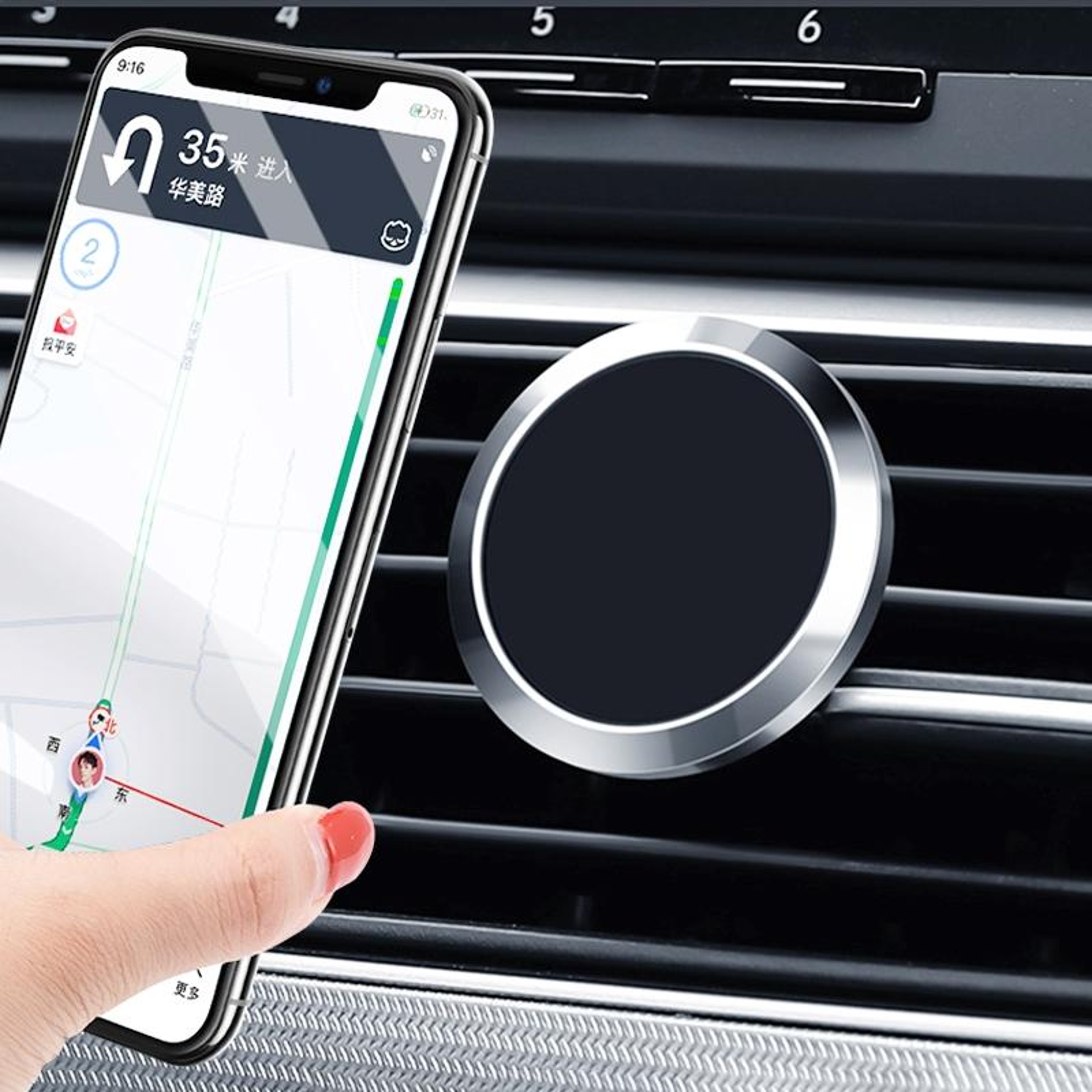 Magnetic Phone Holder for Car Air Vent, Compact Car Phone Mount for Secure Driving – view 9