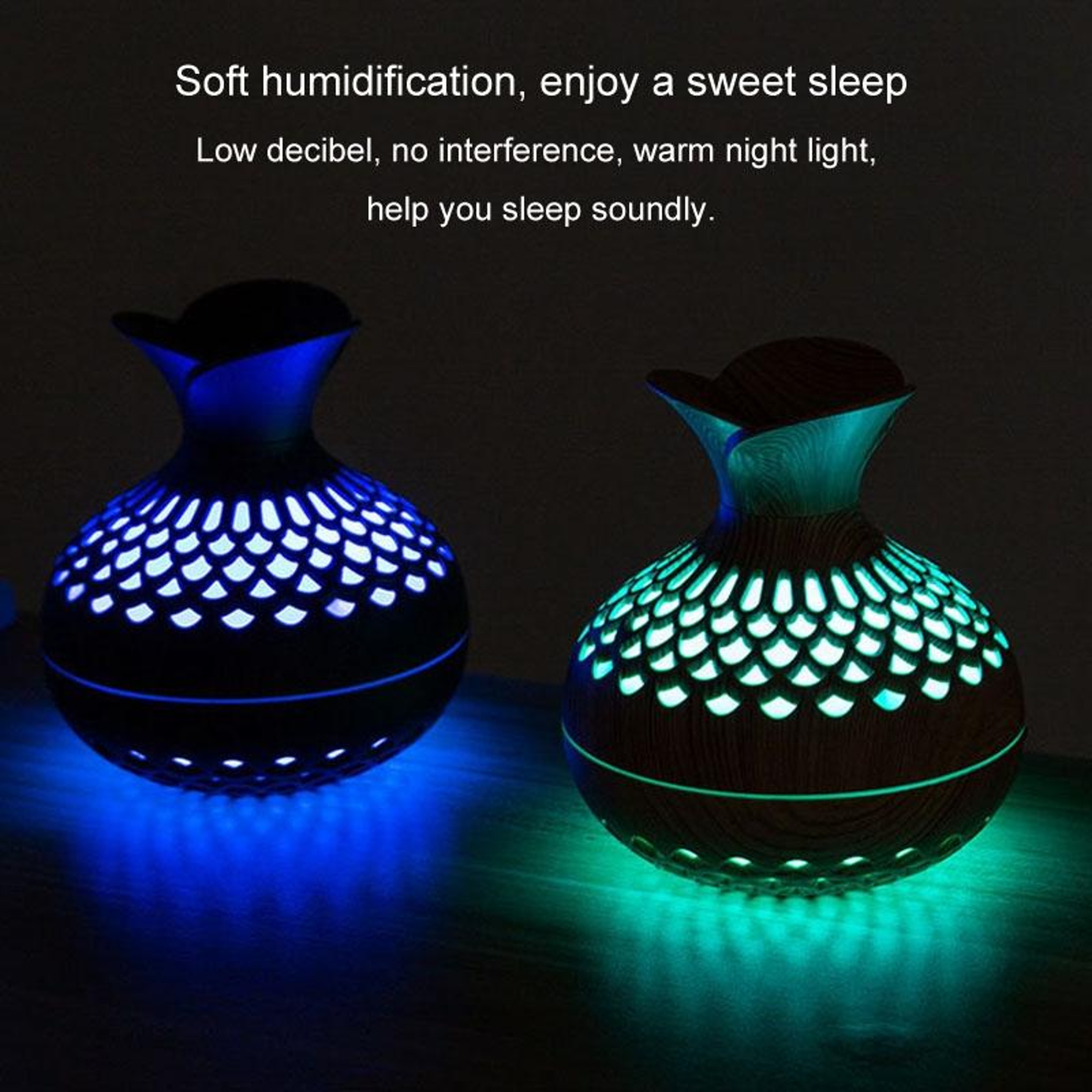 USB Aromatherapy Diffuser  Cool Mist Humidifier With LED Ambient Light 1