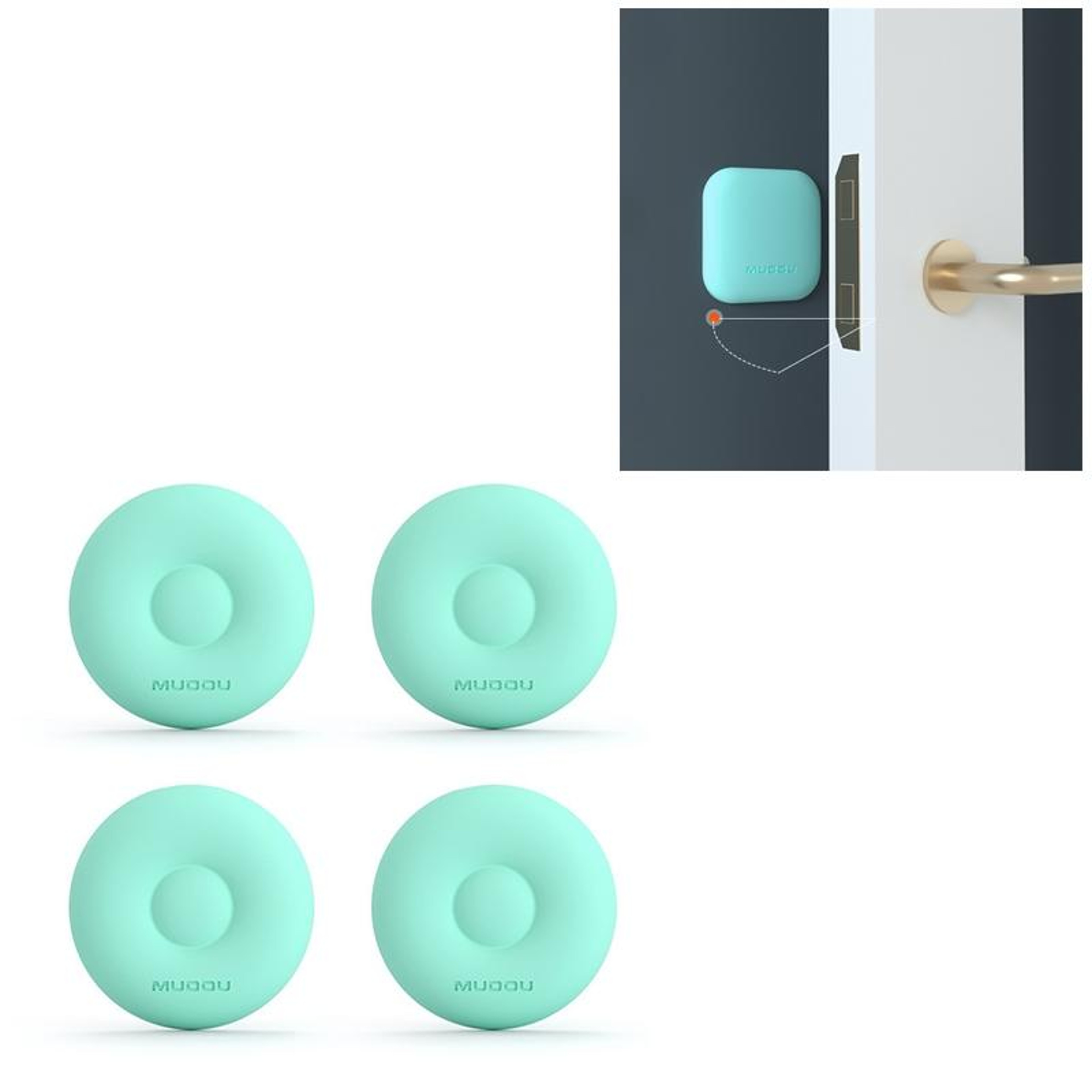 Silicone Door Handle Wall Protector Pads, Self-Adhesive Door Stopper Wall Protector 4PCS – view 15