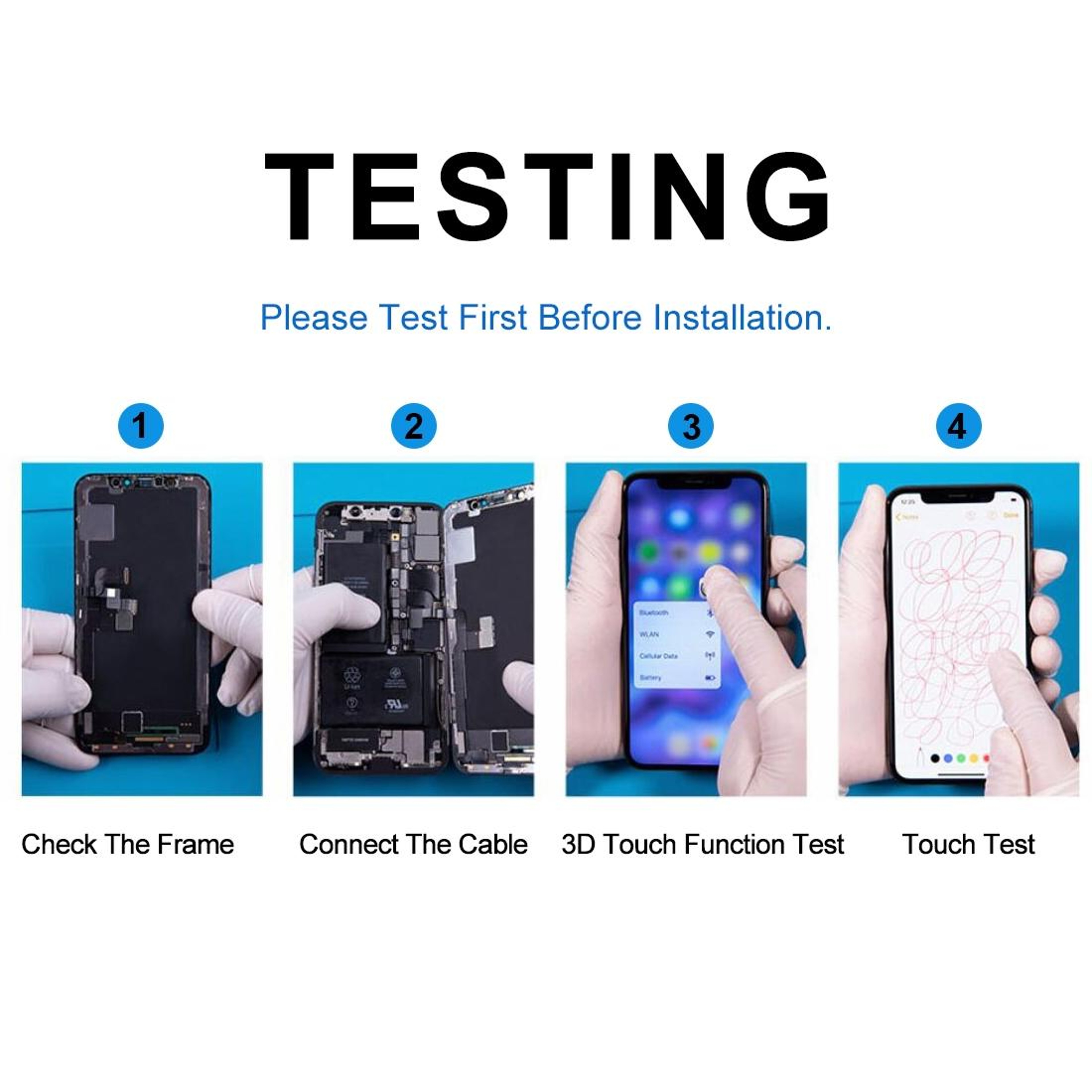 IPhone HD Incell LCD Screen Replacement With Touch Digitizer Assembly 7