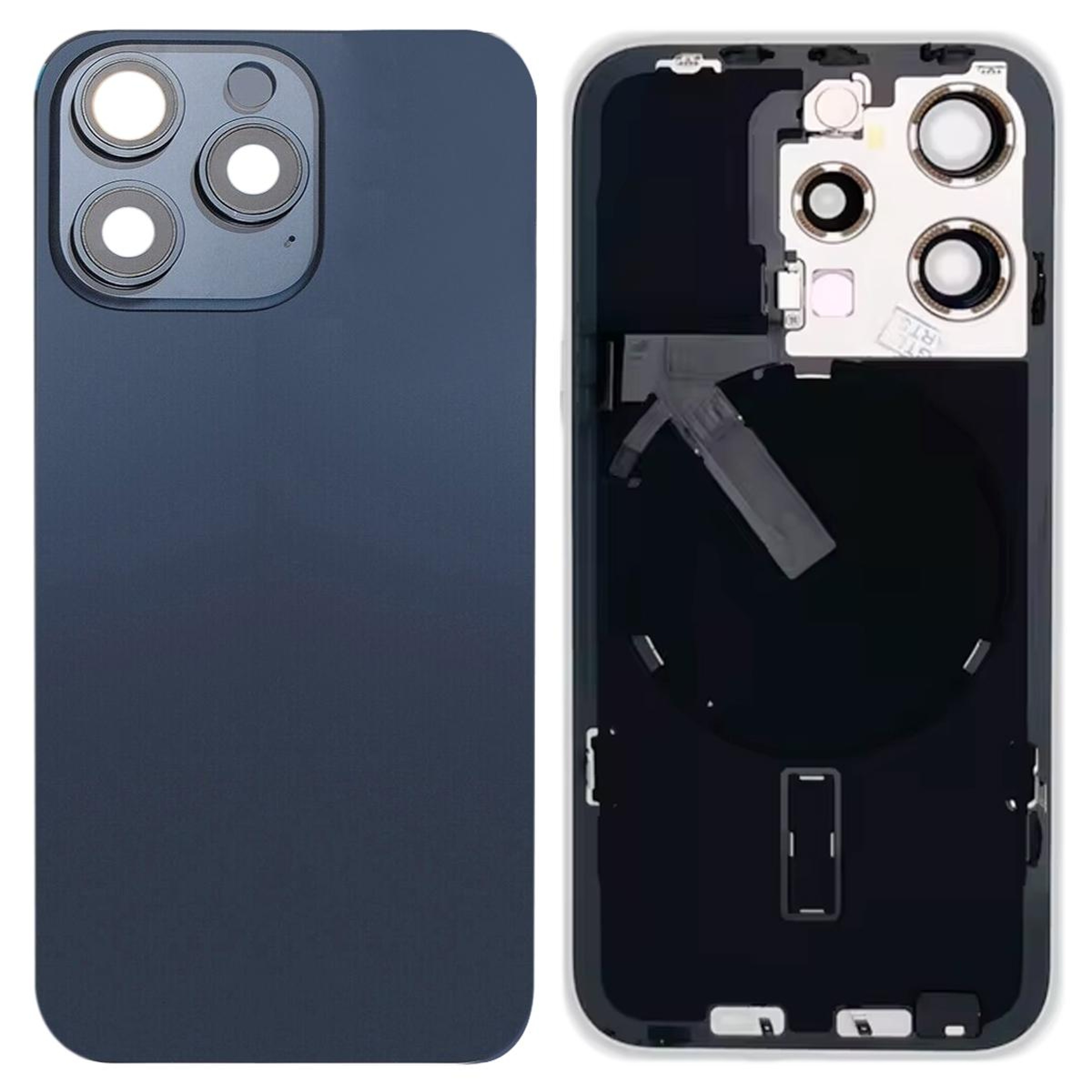 IPhone 15 Pro Back Glass Replacement With Wireless Charging Module  Flash Bracket 8