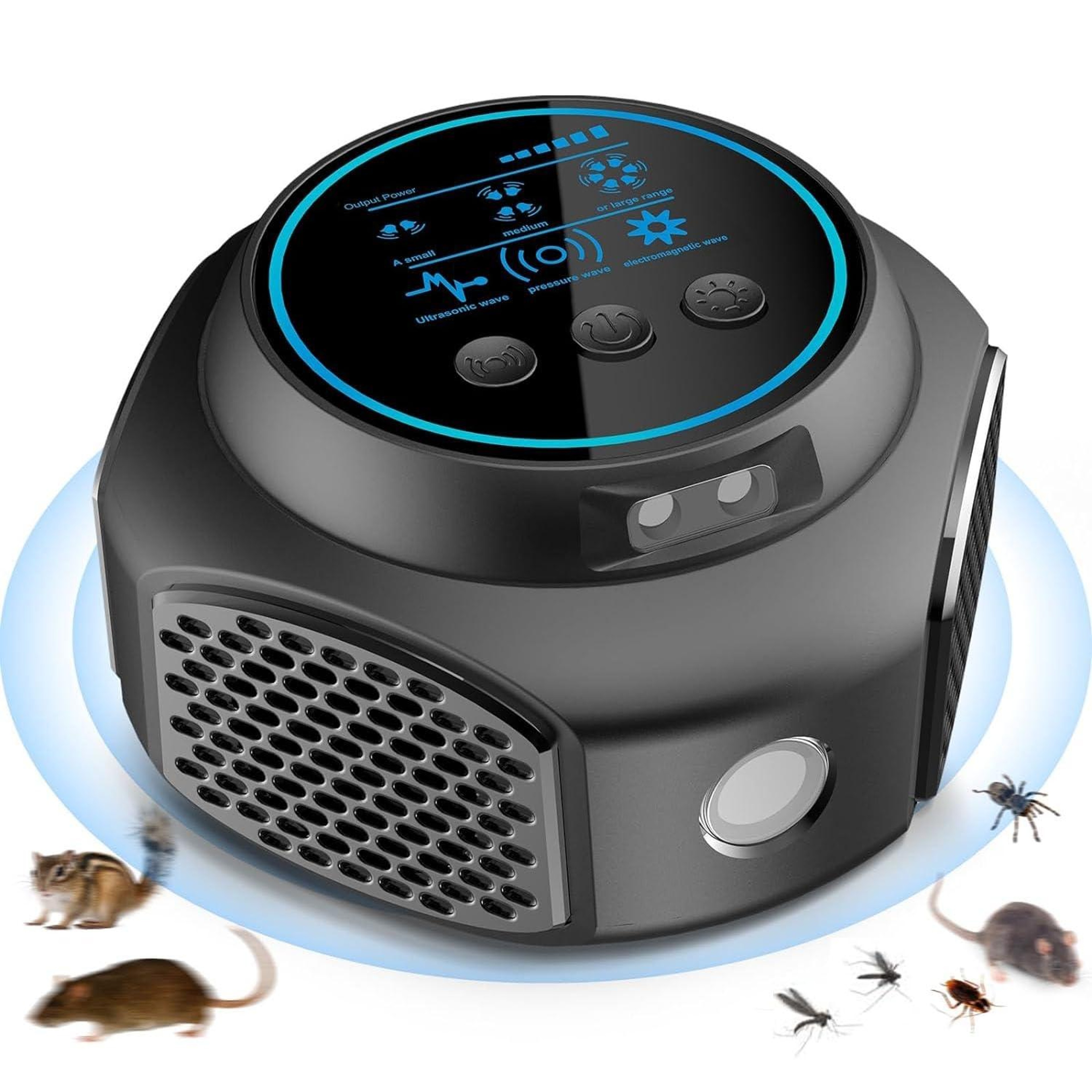 Smart Ultrasonic Mouse Repeller with Intelligent Frequency Conversion for Indoor Pest Control – view 1