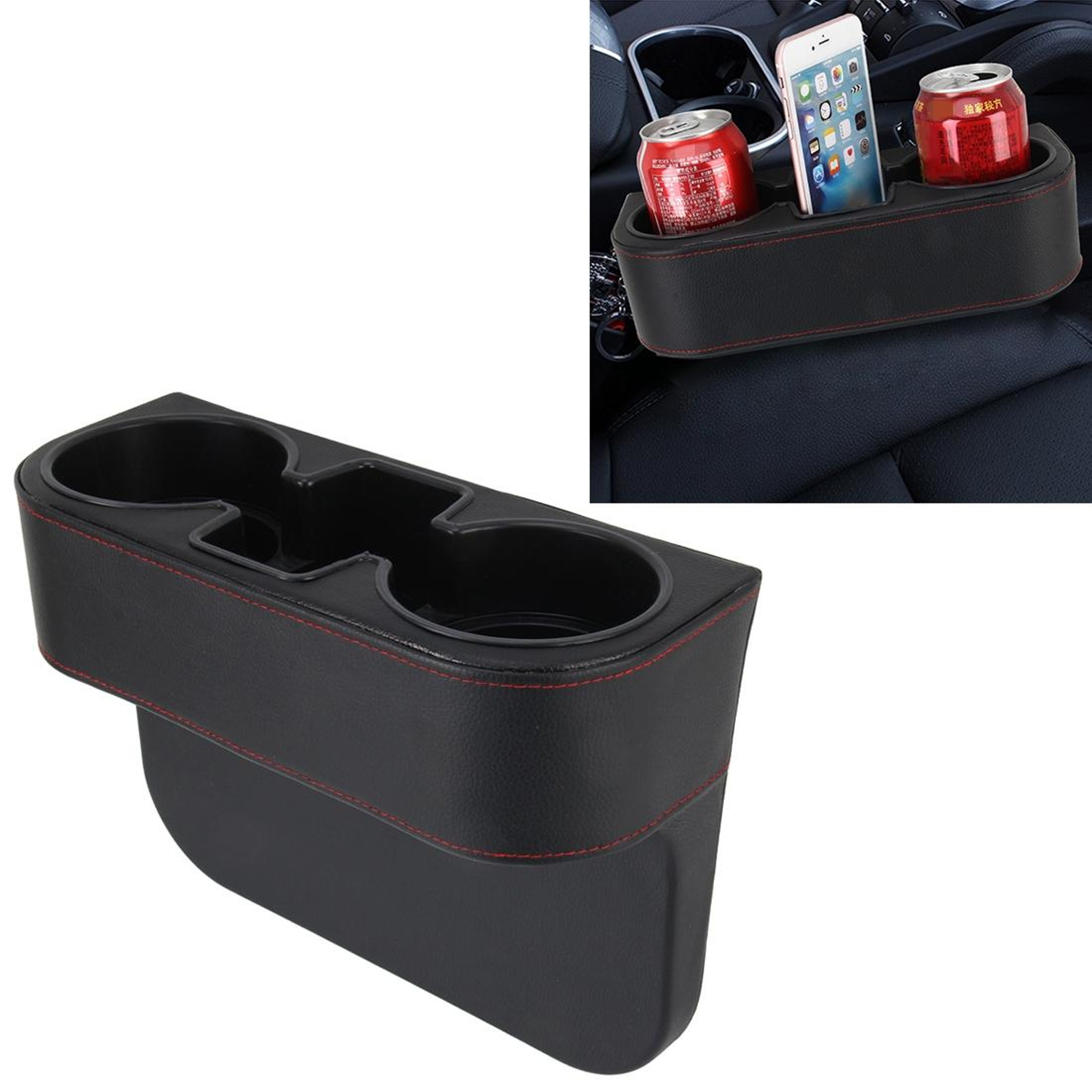 Car Seat Gap Organizer With Cup Holder  Storage Pocket 9