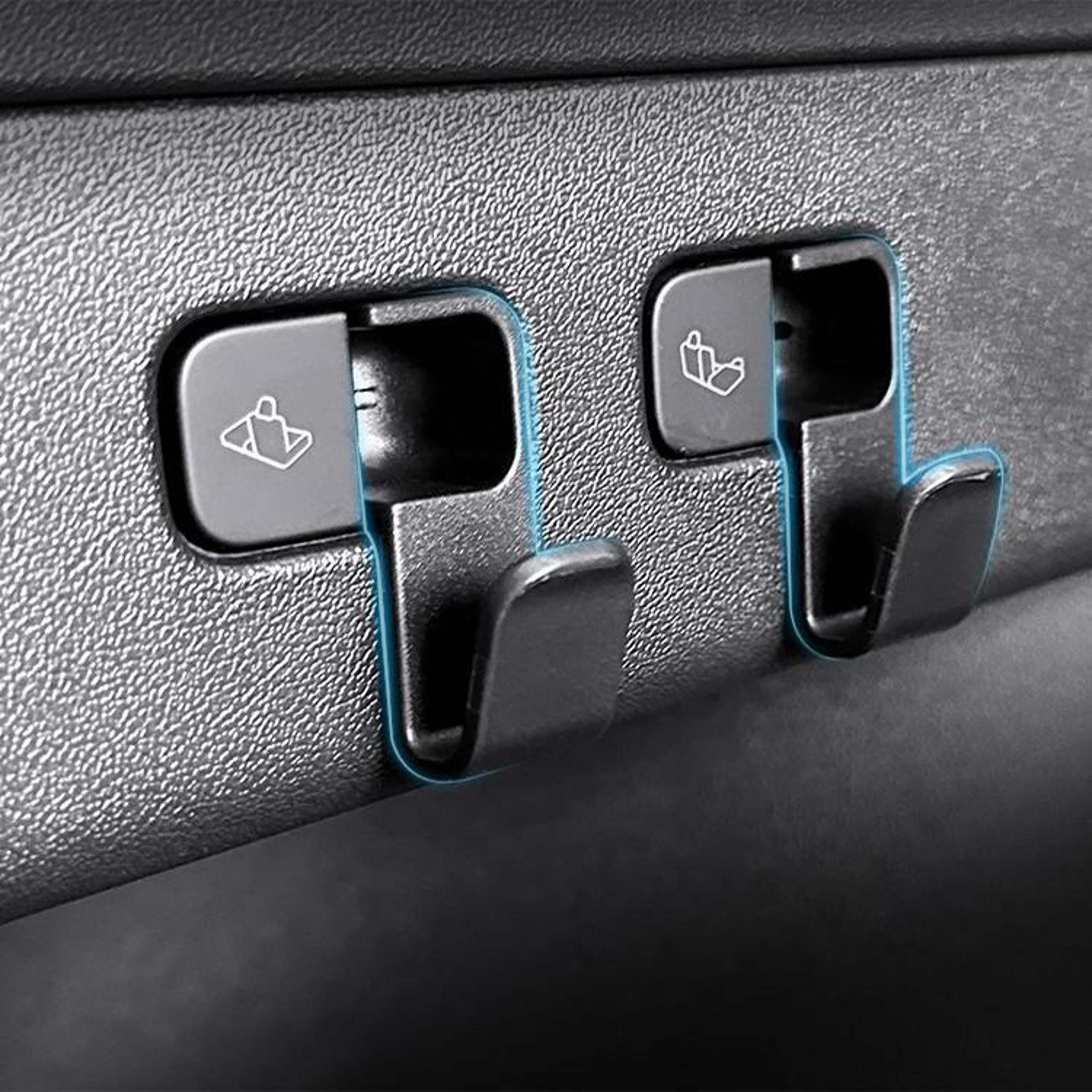 Tesla Model Y Hidden Trunk Storage Hooks 2Pairs Custom Fit ABS Cargo Bag Holders 0