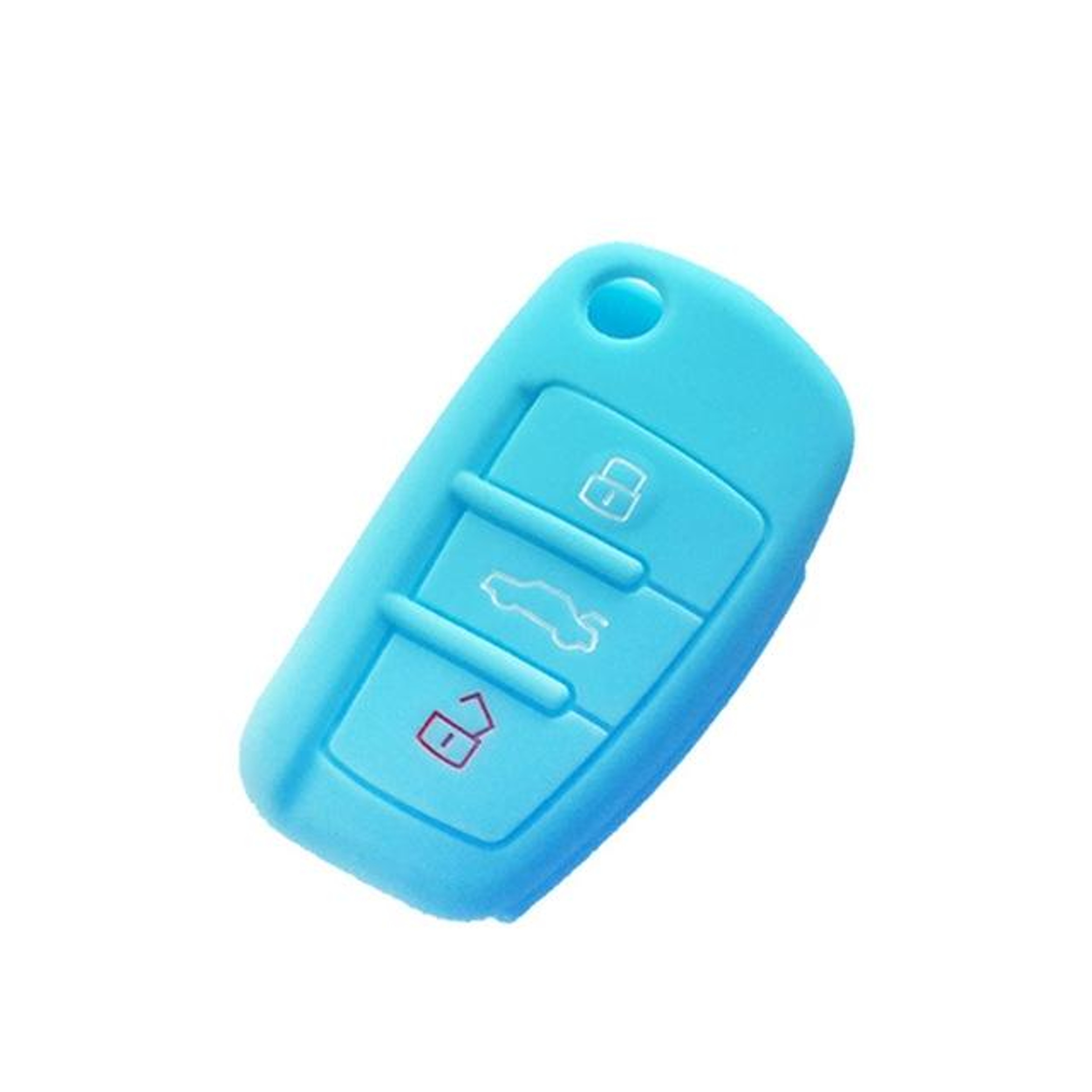 Audi Silicone Flip Key Fob Cover Set 2PCS Shockproof Remote Key Protector For A1 A3 Q3 6