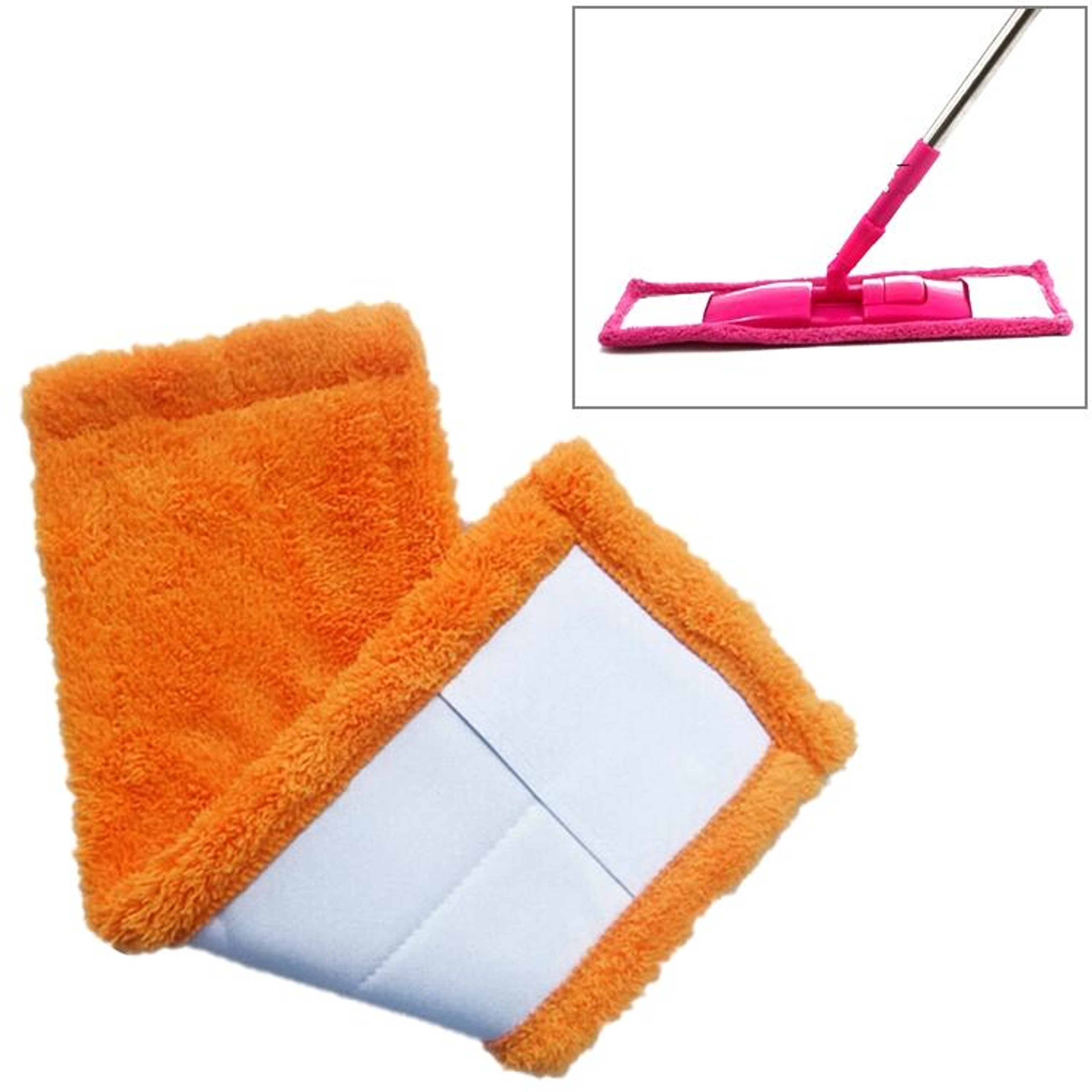 Coral Velvet Mop Replacement Pad For Flat Floor Mop Absorbent Cleaning Cloth 4