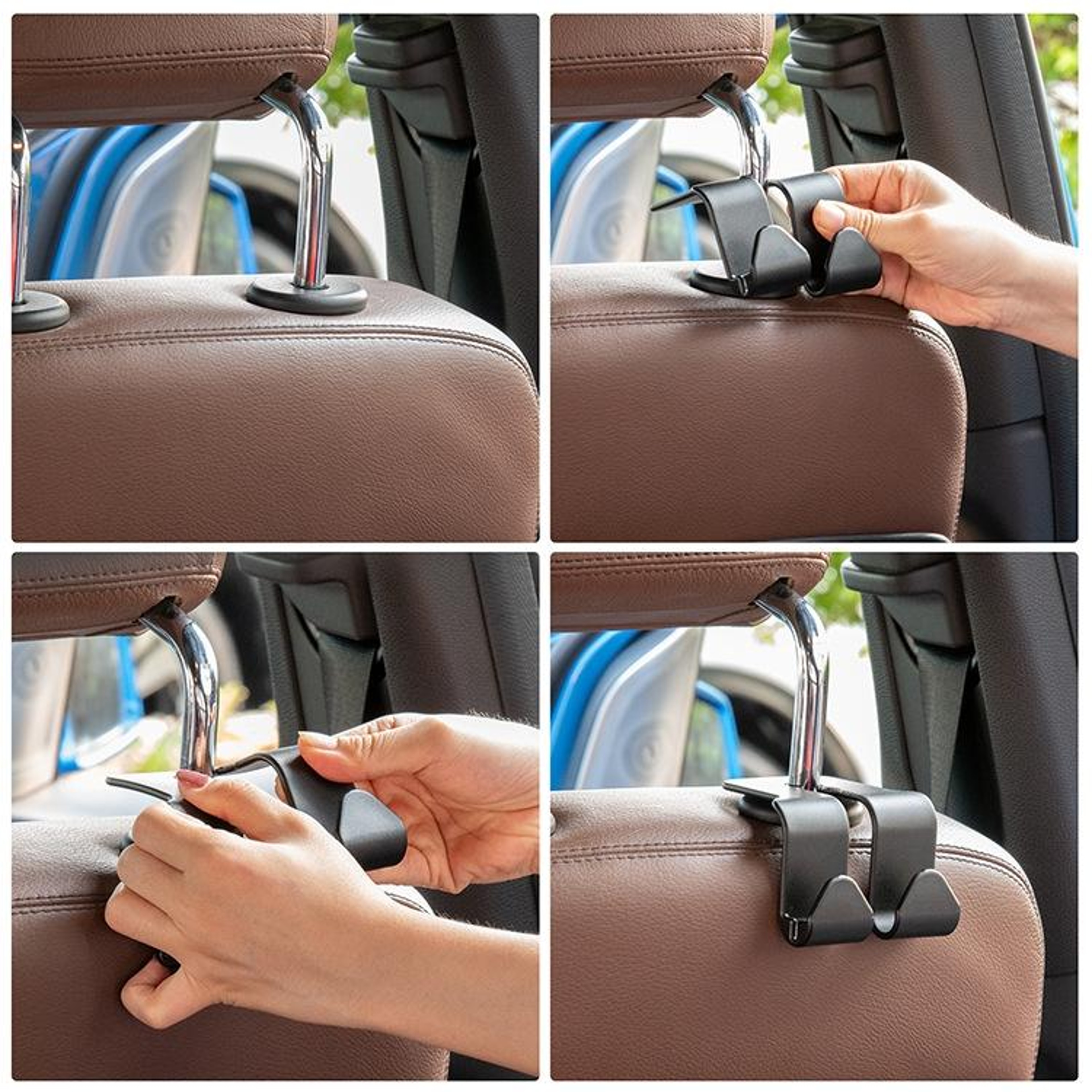Multifunctional Car Seat Hook Lock Type Mobile Phone Holder 4
