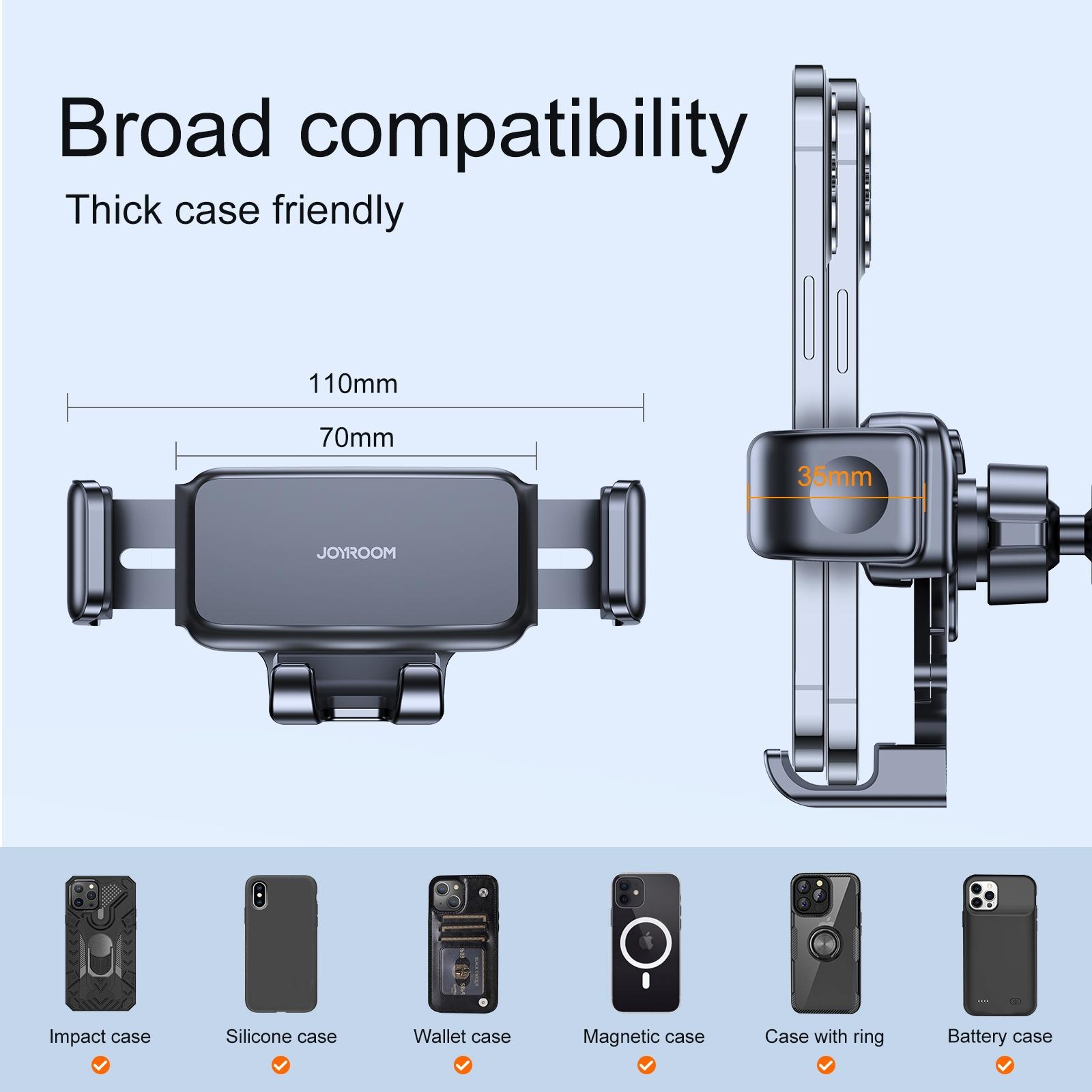 Universal Dashboard Phone Holder with Telescopic Arm & Secure Grip Car Mount – view 3