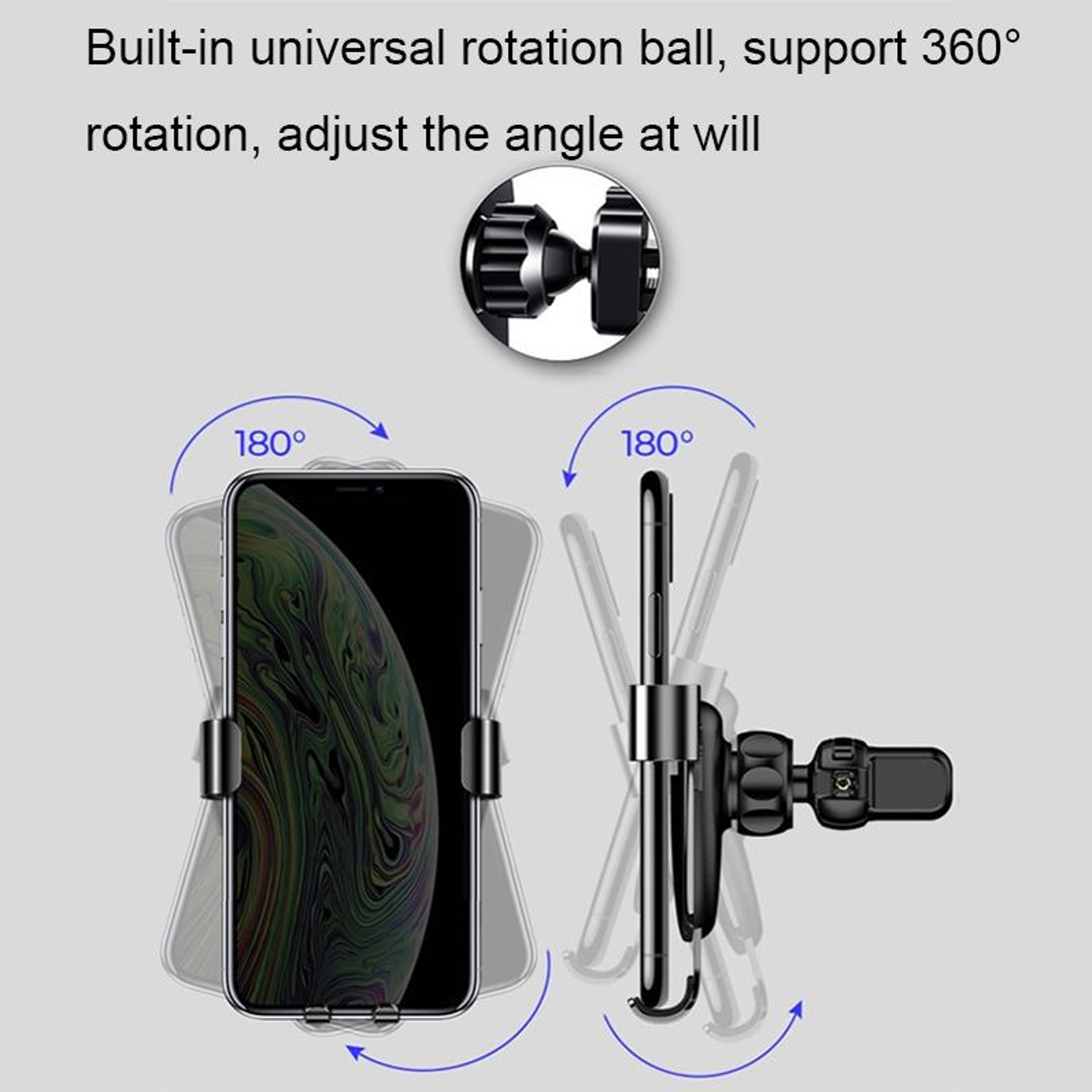 360 Universal Metal Gravity Car Phone Holder 2
