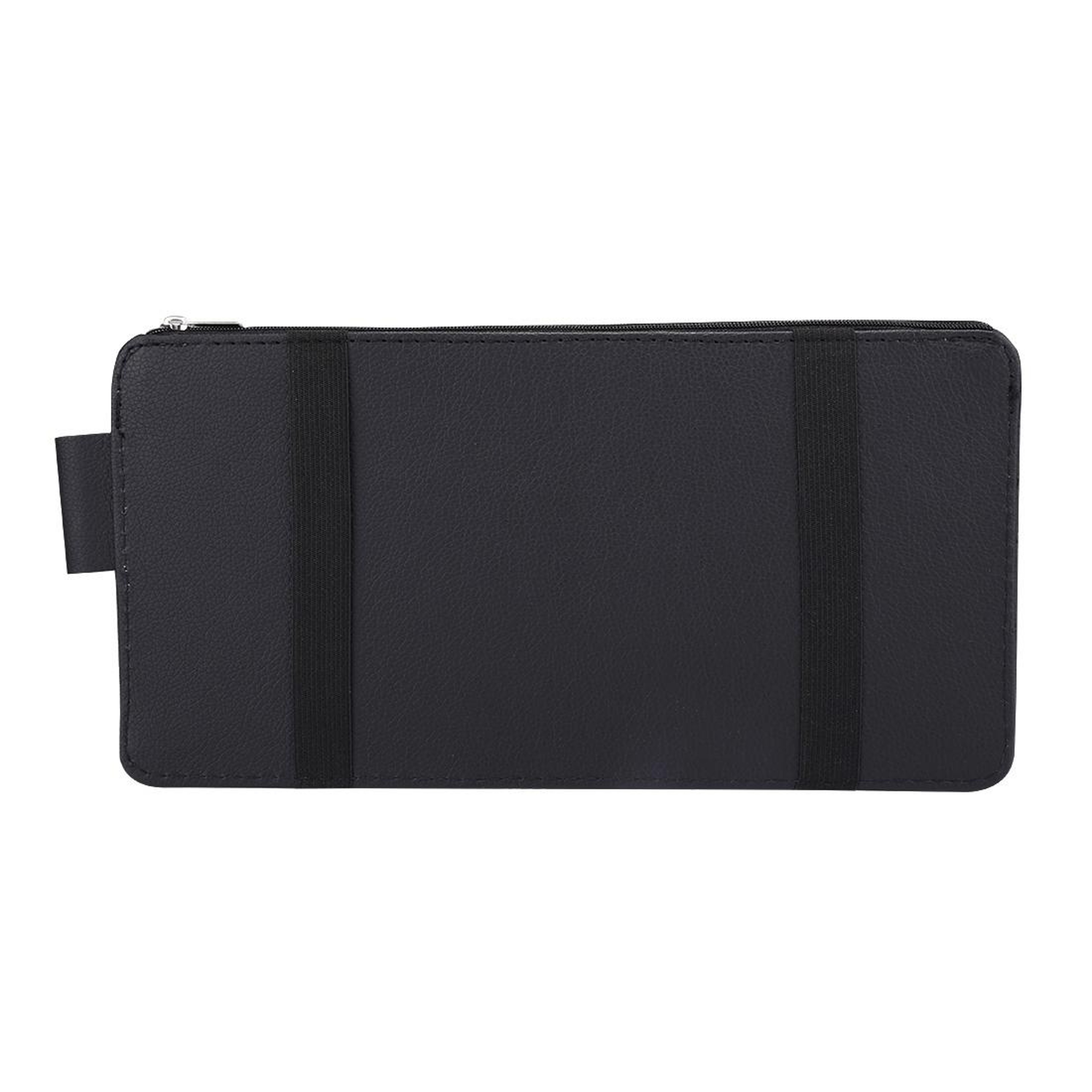 Premium PU Leather Car Sun Visor Organizer  CD Holder With Card Storage 2