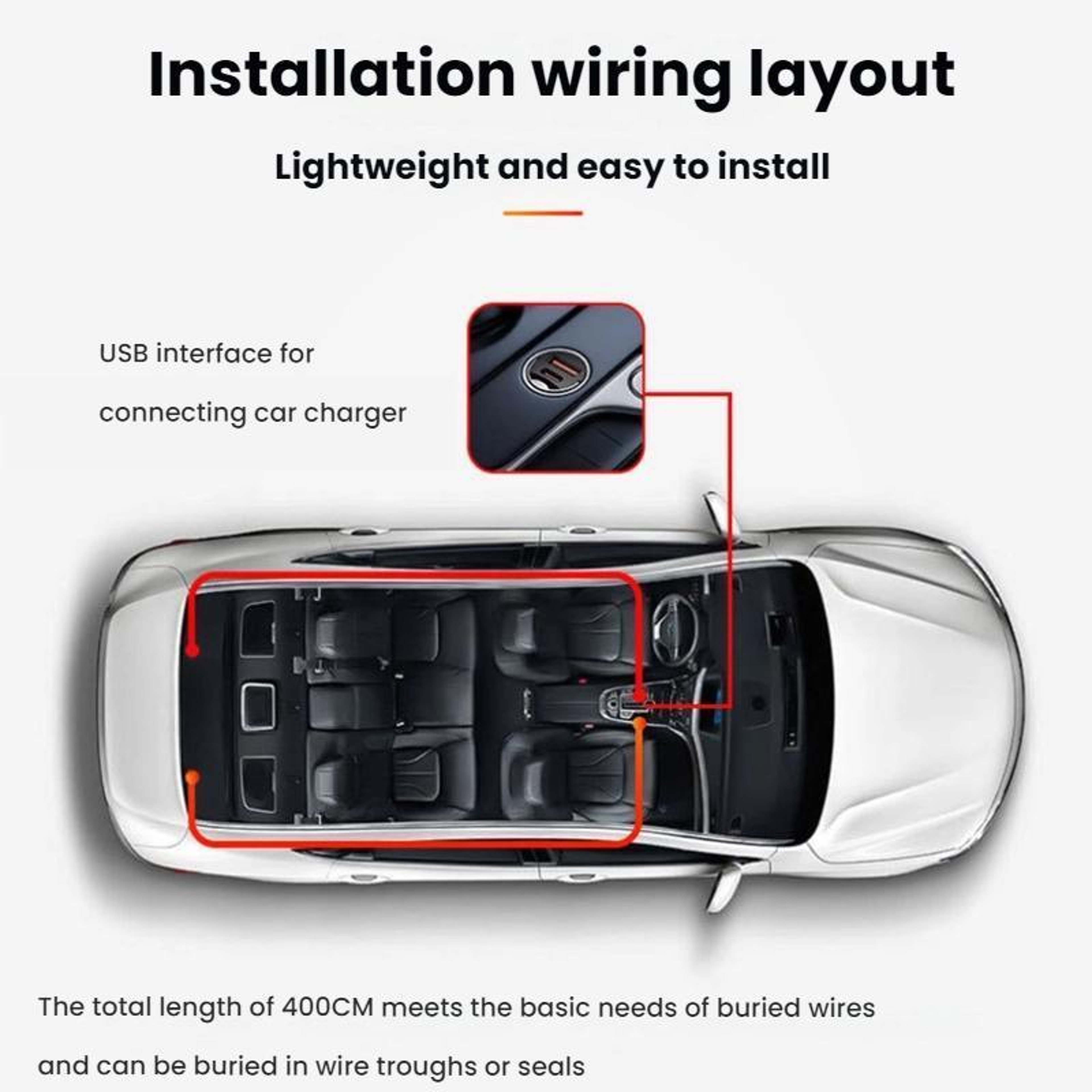 USB Demon Eye Car Windshield LED Light Sticker With Dynamic Flash Modes 4