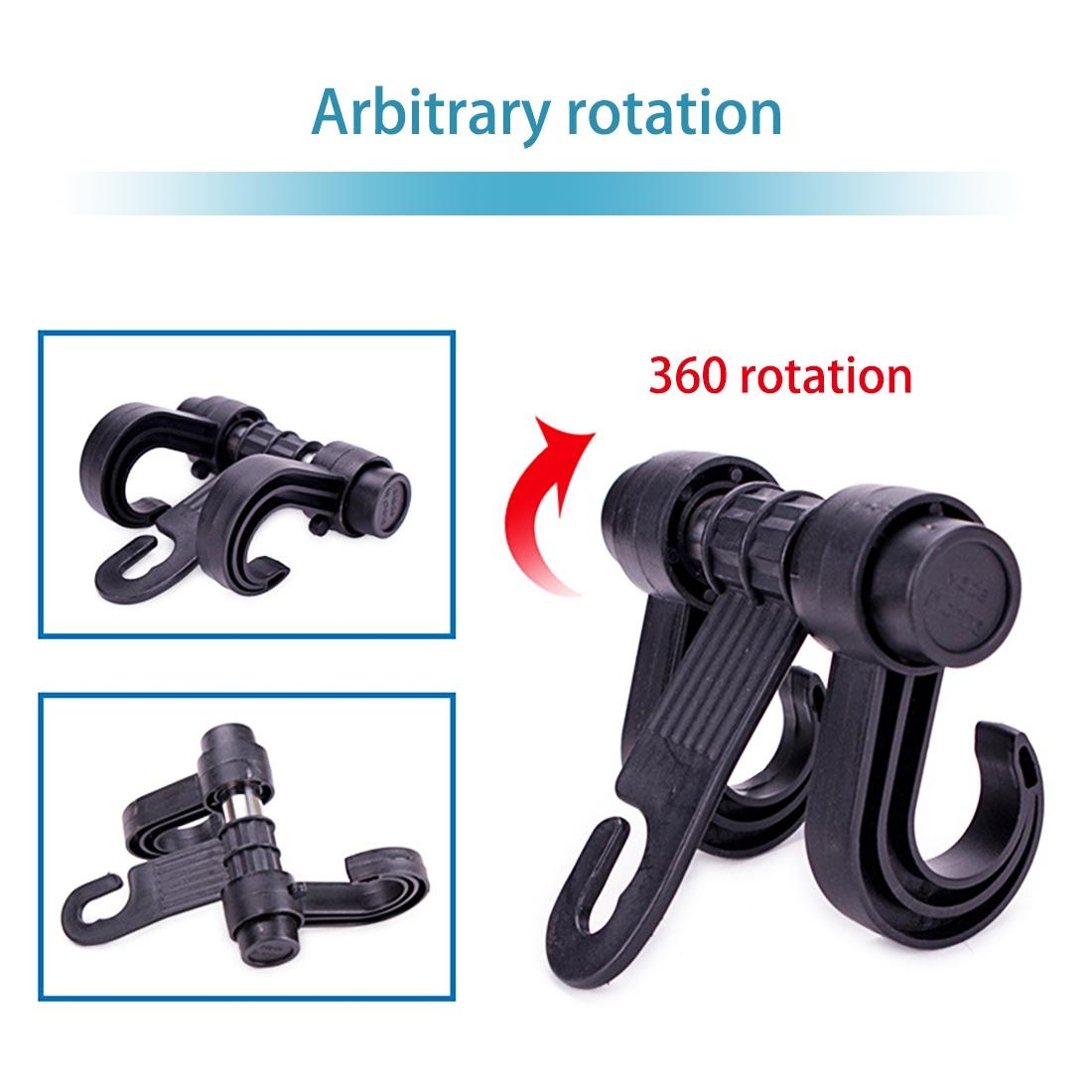 2PCS Universal Car Seat Headrest Hook Organizer For Bags Groceries  Handbags 2