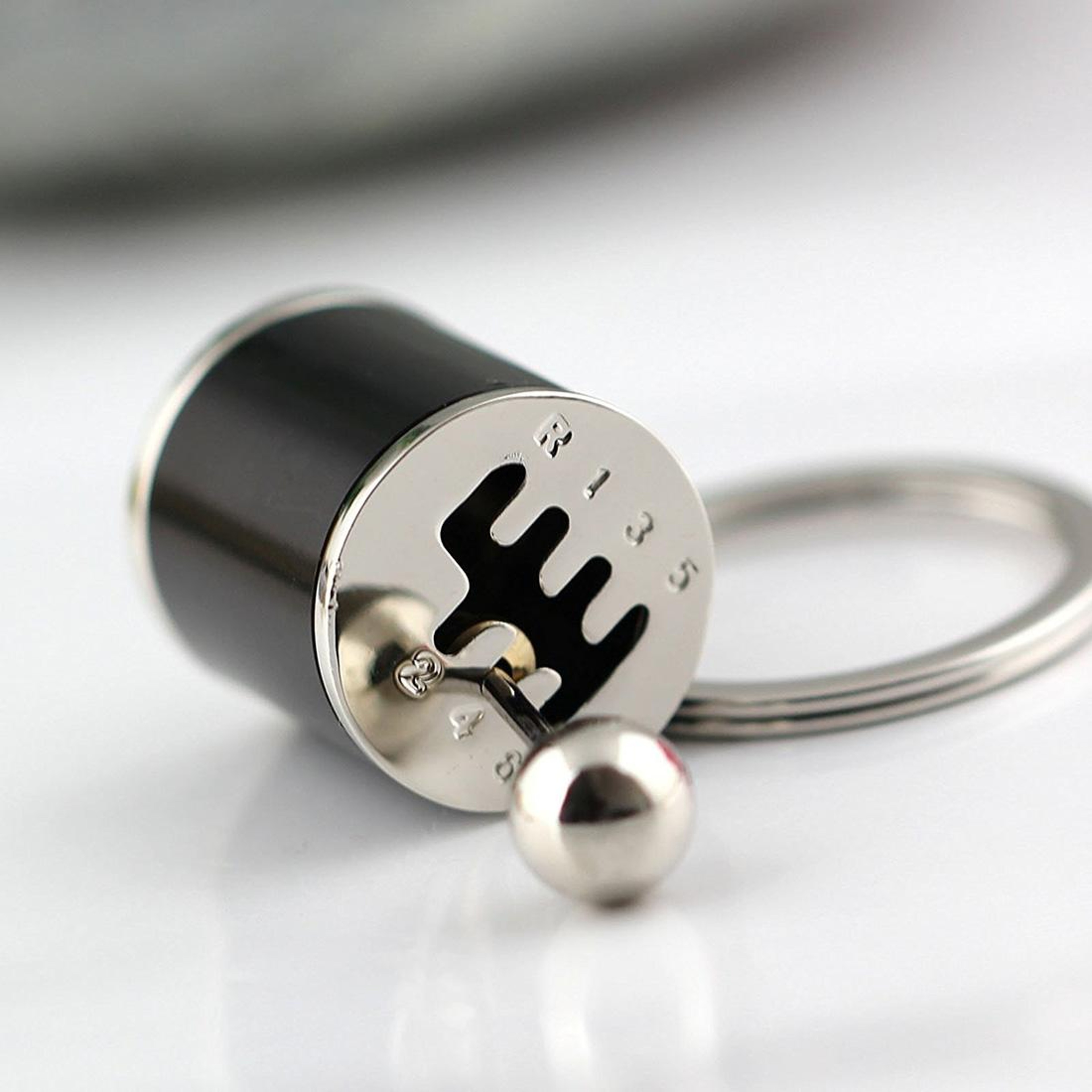 6Speed Manual Gear Shift Keychain Interactive Car Gear Stick Key Ring For Auto Enthusiasts 0