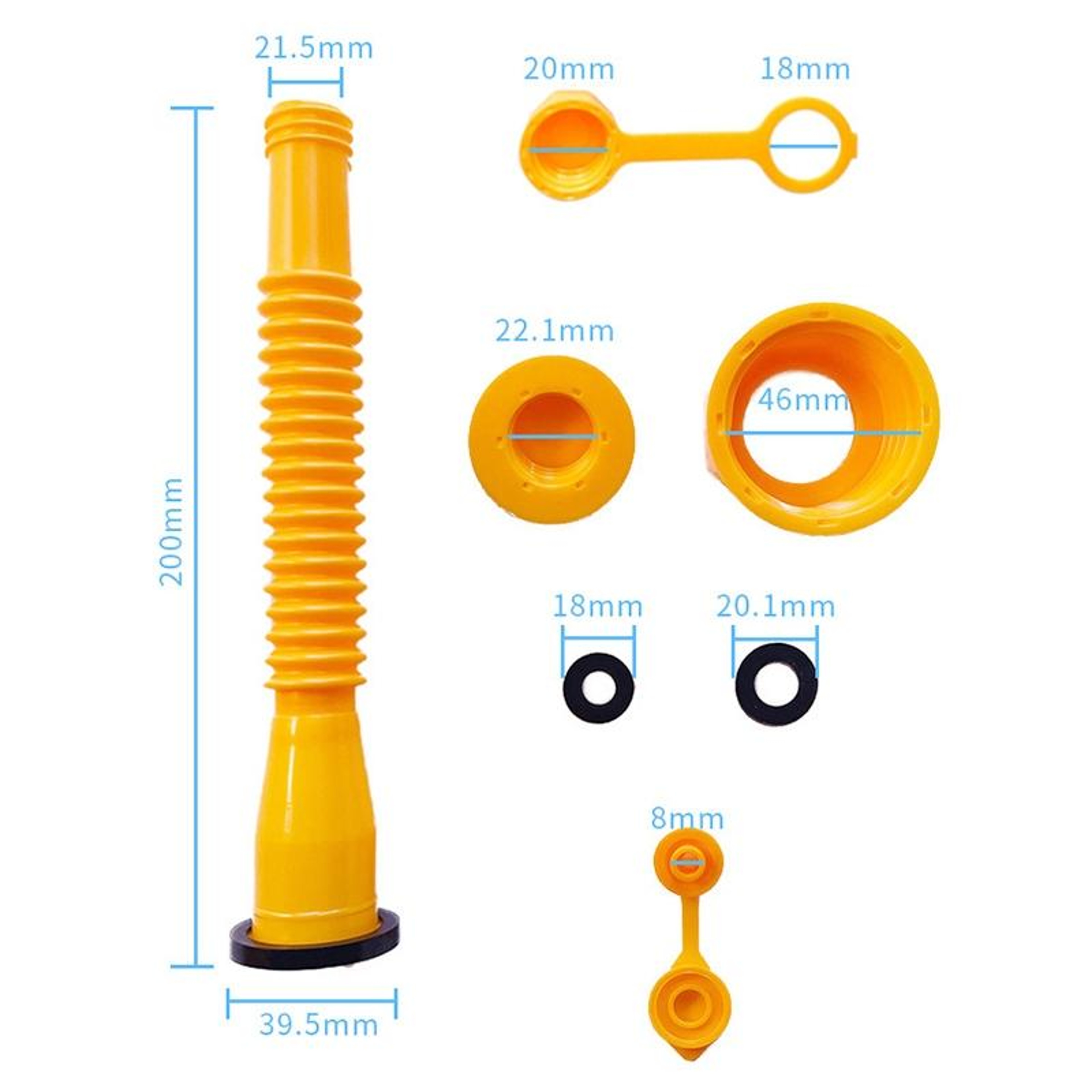 Anti-Leak Hex Nut Plug Caps Set, Durable Plastic Sealing Caps 3-Pack – view 2