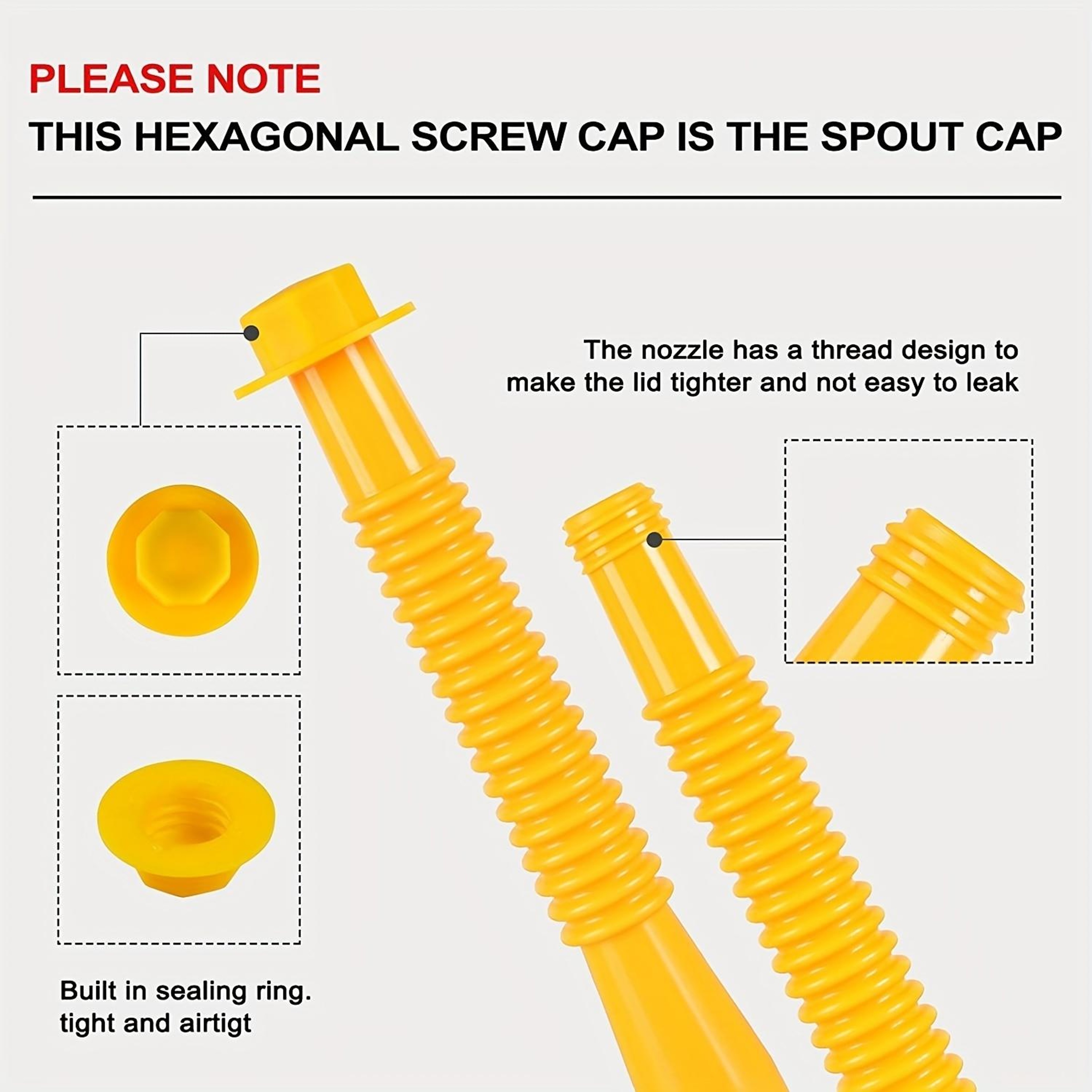Anti-Leak Hex Nut Plug Caps Set, Durable Plastic Sealing Caps 3-Pack – view 4