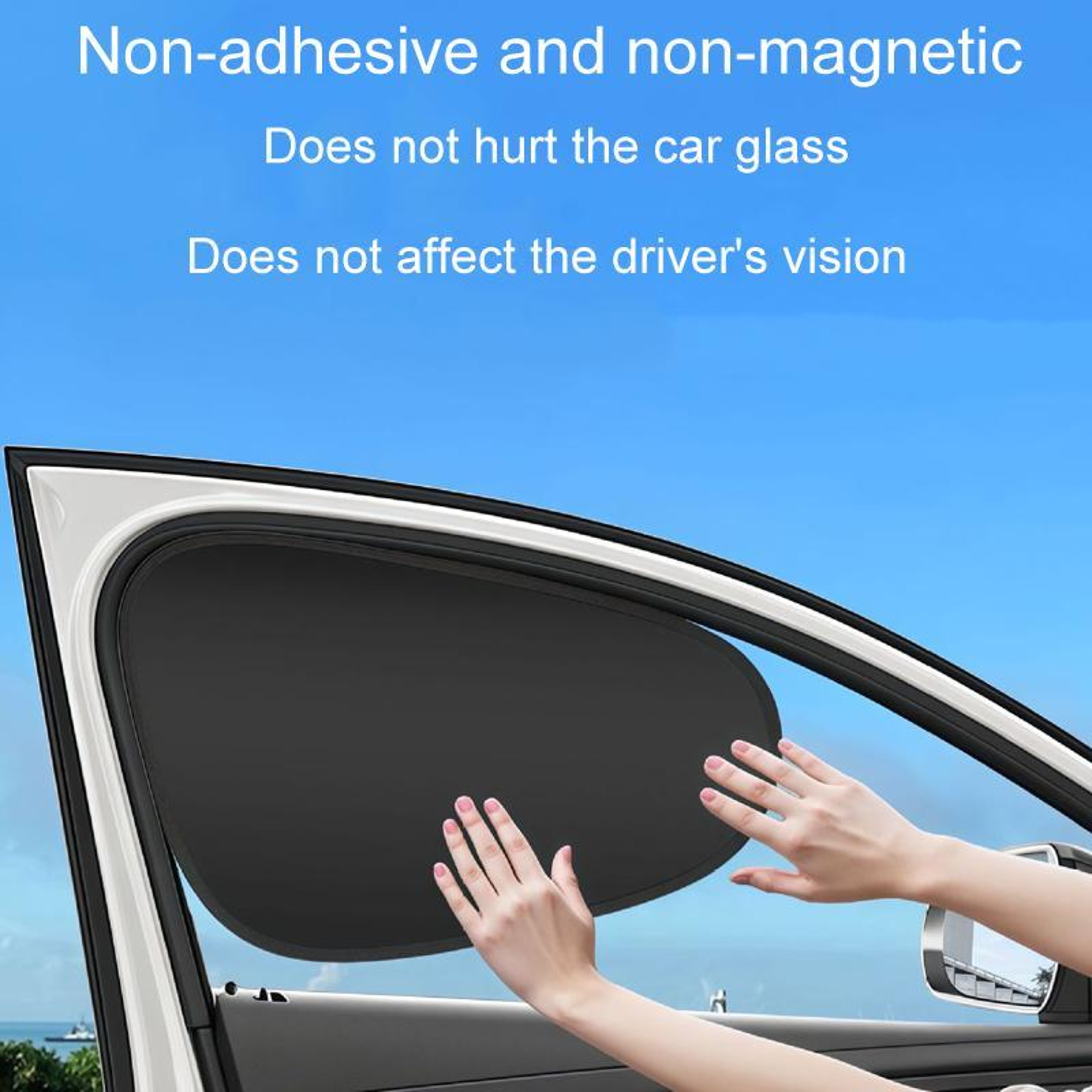 Car Side Window Sun Shade  Privacy Visor With Static Cling Car Window Shade Protection 6