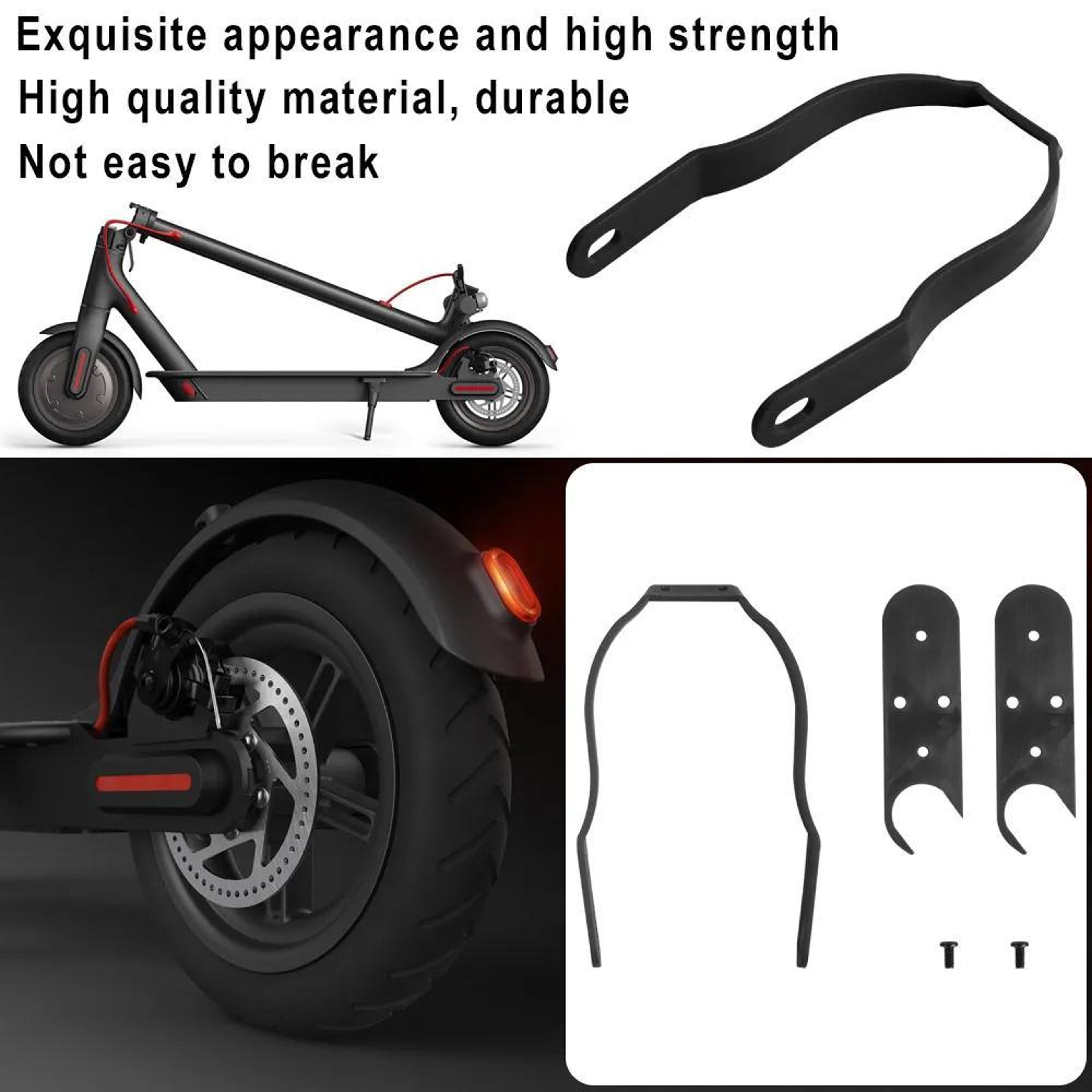 Electric Scooter Rear Fender Support Bracket With Gap Cover Protector 4