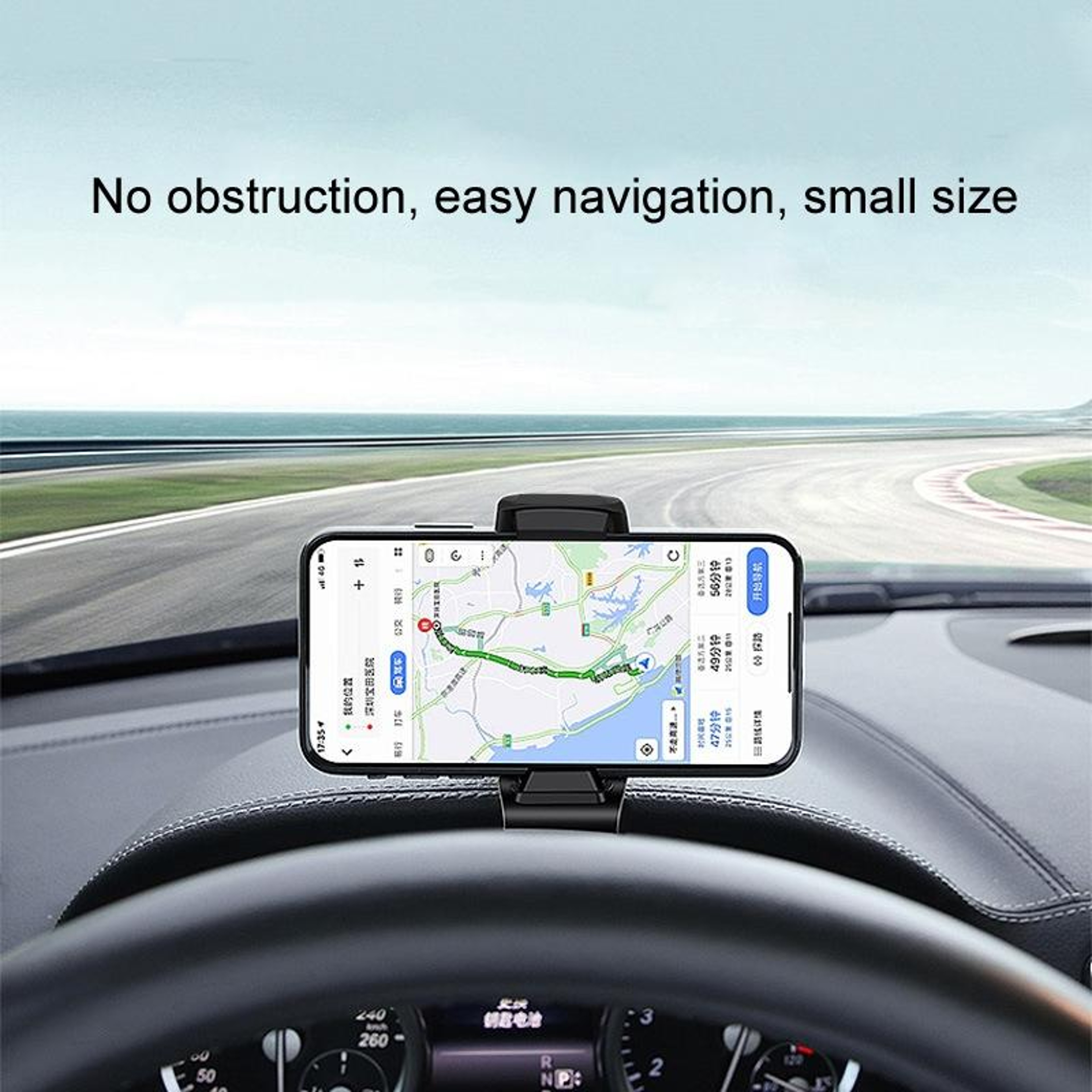 Adjustable Car Phone Mount Dashboard Holder For Safe OneHand Navigation  Driving 7