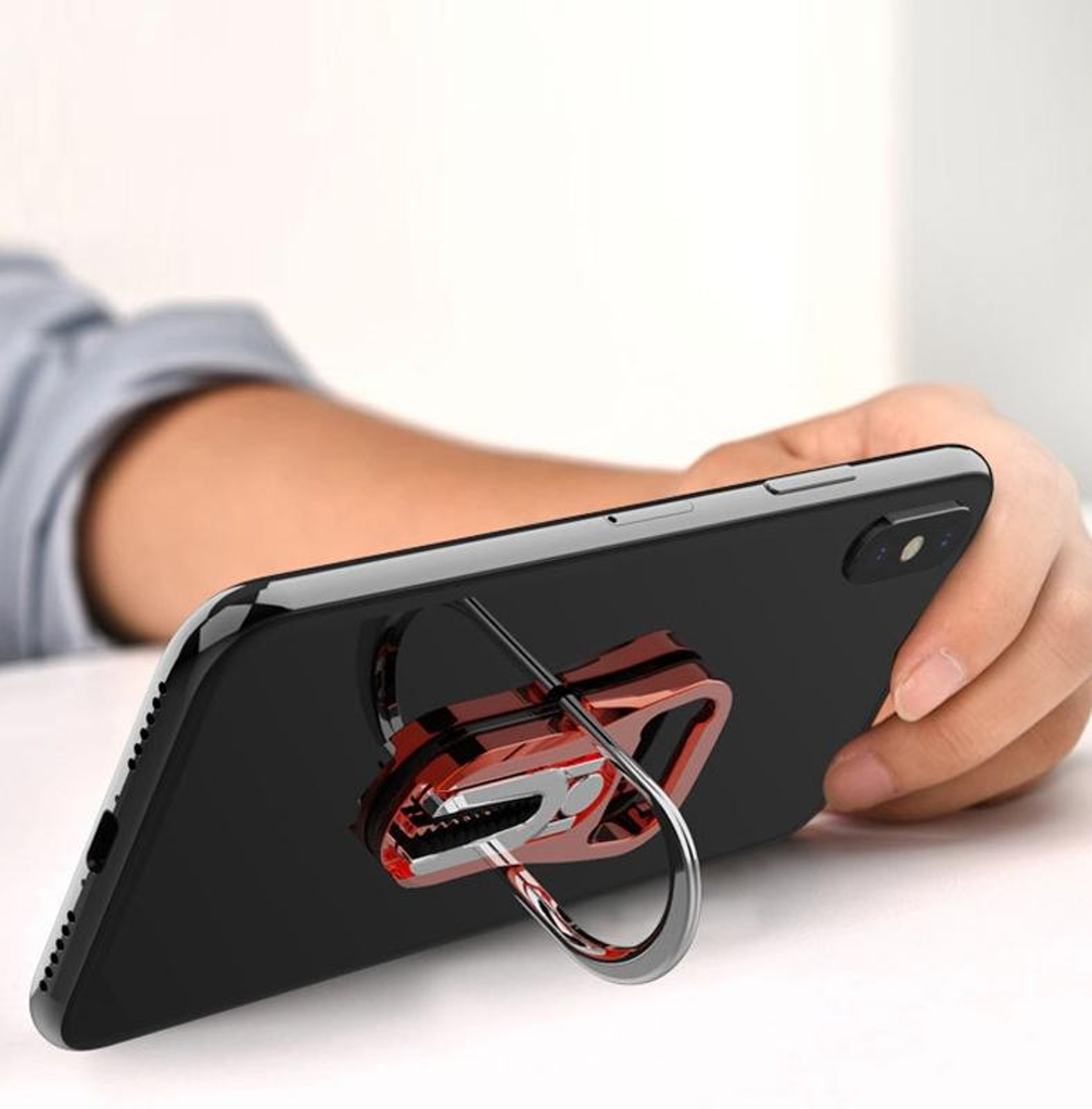 Car Air Vent Phone Holder Ring Grip  Bottle Opener Stand 4