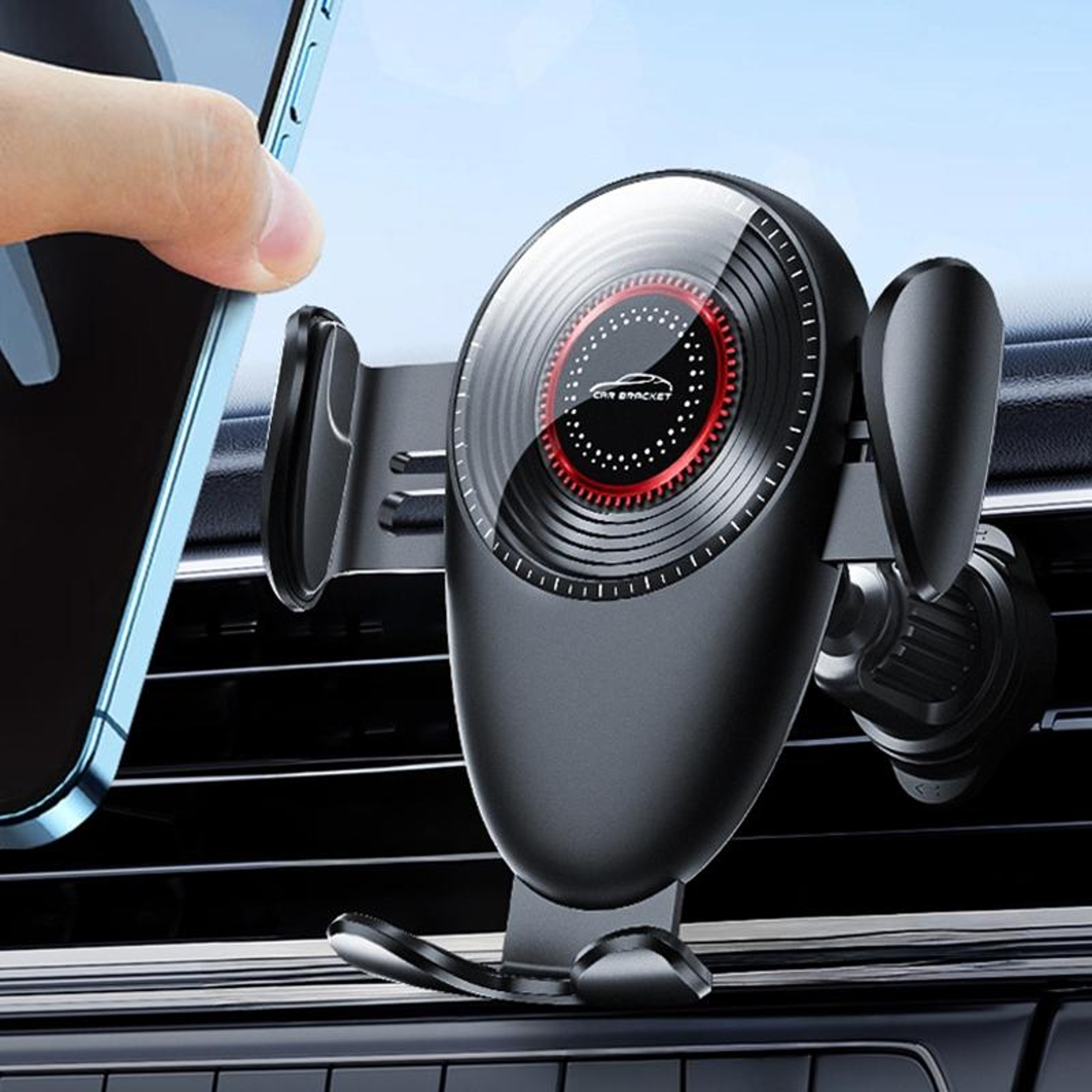 M8 Gravity Car Phone Holder Air Vent Mount With OneTouch Auto Lock 0