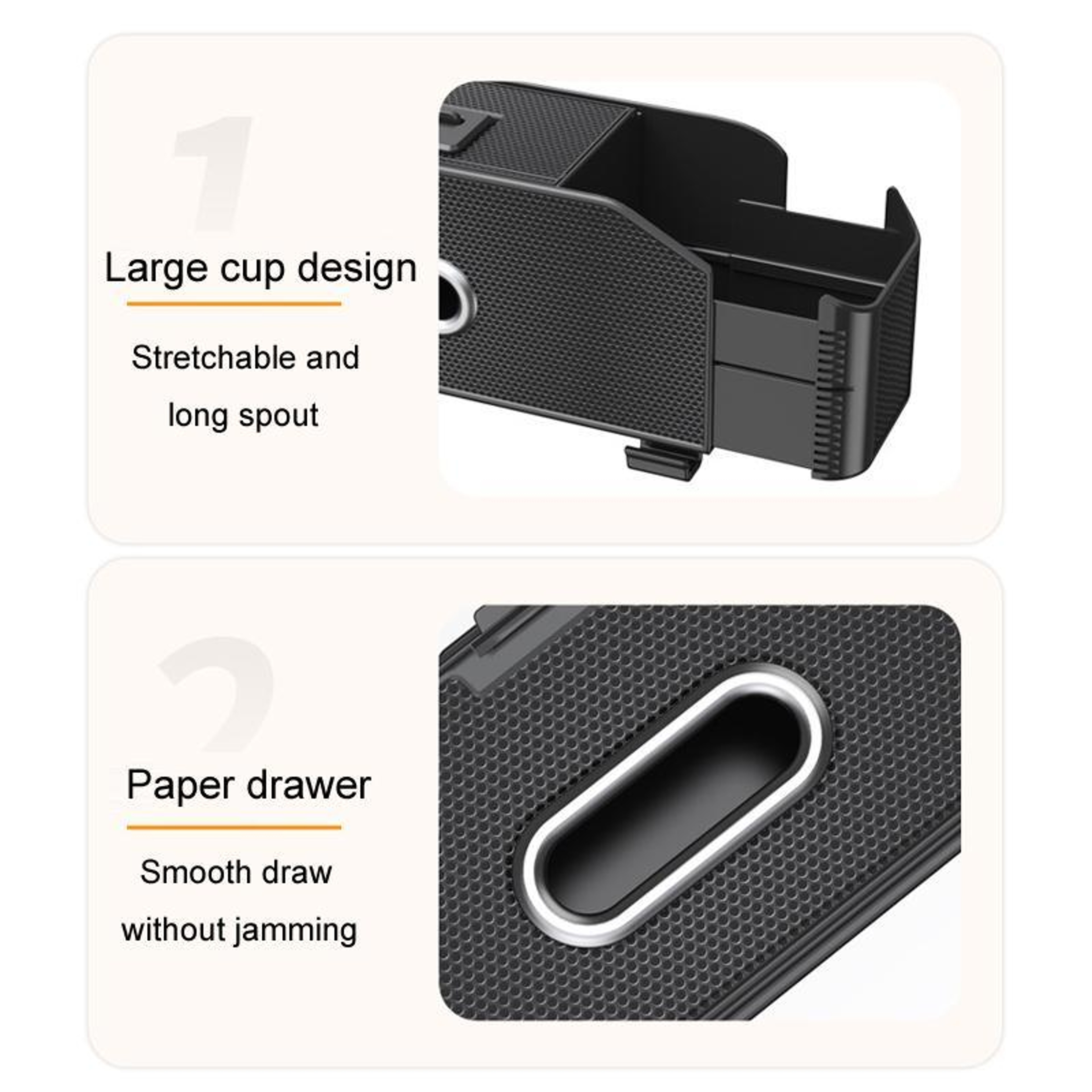 Car Seat Organizer With Retractable Cup Holder  Phone Storage Pocket 3